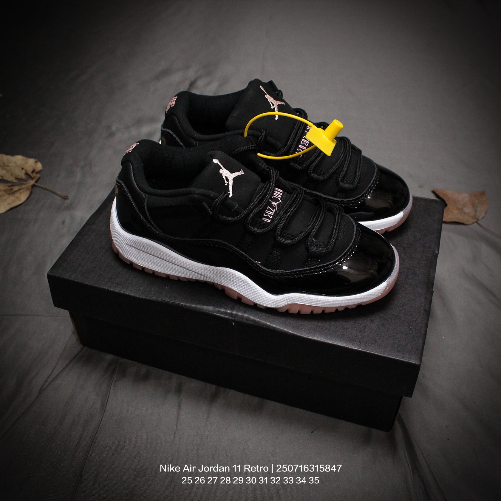 图片[9]-Jordan/乔丹 中大童学生的潮流童鞋❗️潮爹潮妈追寻的单品🎁采用贴膜牛培皮革鞋面材质，中底钢印及缜密拉帮效果❗️耐克乔丹Nike Air Jordan 11 Retro 乔丹中帮复古休闲文化篮球鞋\” 类型：童鞋 尺码：25 26 27 28 29 30 31 32 33 34 35-选品中心