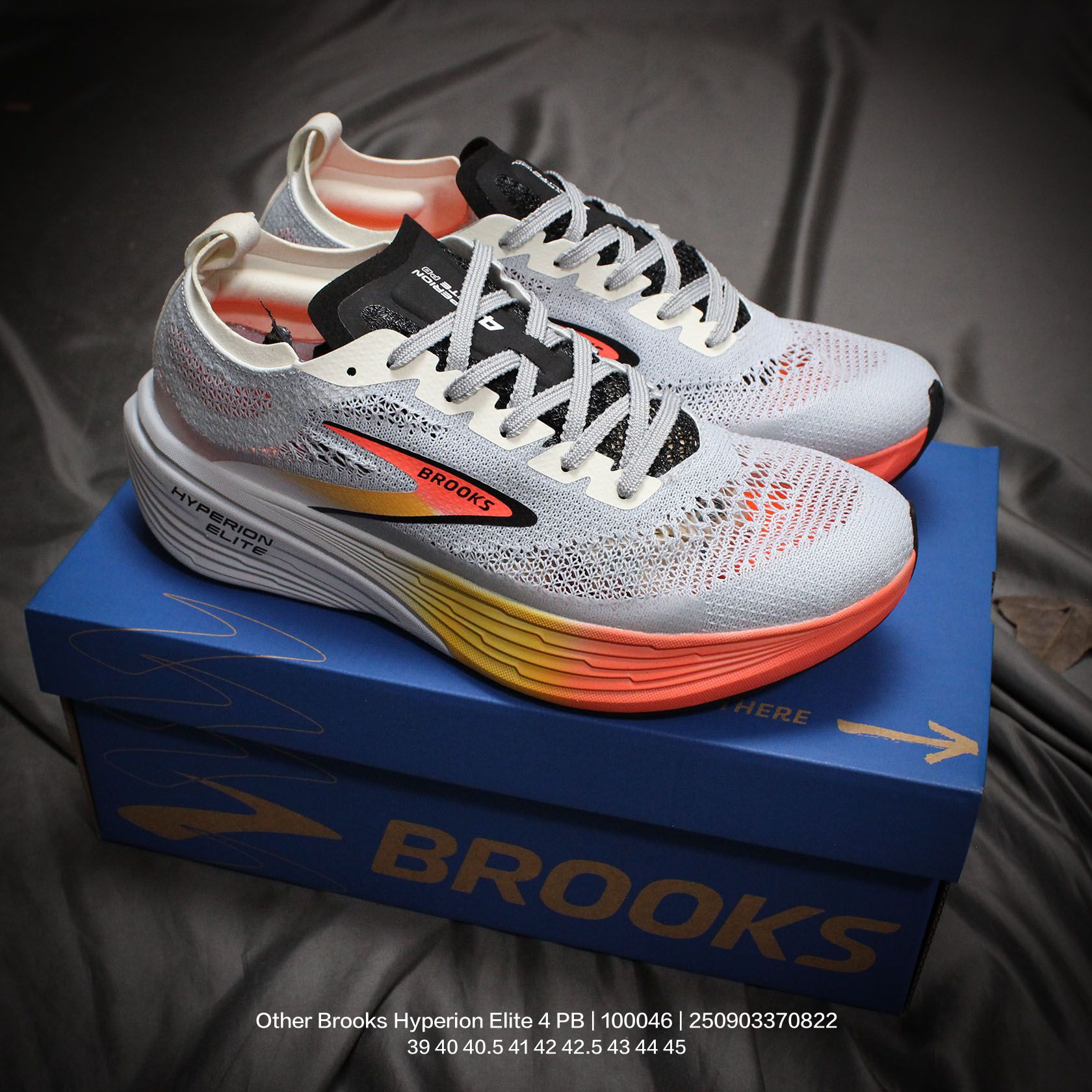 🈴💰155
原楦纸版开发,采用针织网织鞋面材质,搭载DNA LOFT V2密度泡棉缓震系统中底,外置防滑耐磨橡胶底片❗回归个性化跑姿!全球四大跑鞋品牌之一,布鲁克斯Brooks Hyperion Elite 4 PB 龙卷风4代系列低帮透气缓震支撑休闲运动慢跑鞋 100046
类型:男鞋
码数:39 40 40.5 41 42 42.5 43 44 45
编码:250903370.822