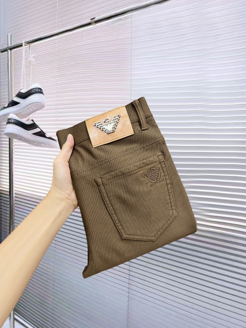 Armani Men's Casual Pants High-Quality Cotton Fabric Slim Fit Style 1 Armani Men's Casual Pants High-Quality Cotton Fabric Slim Fit Style