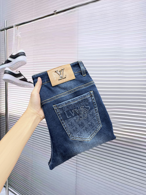 Louis Vuitton Men's Denim Jeans with Signature Monogram Pocket Design 3 Louis Vuitton Men's Denim Jeans with Signature Monogram Pocket Design