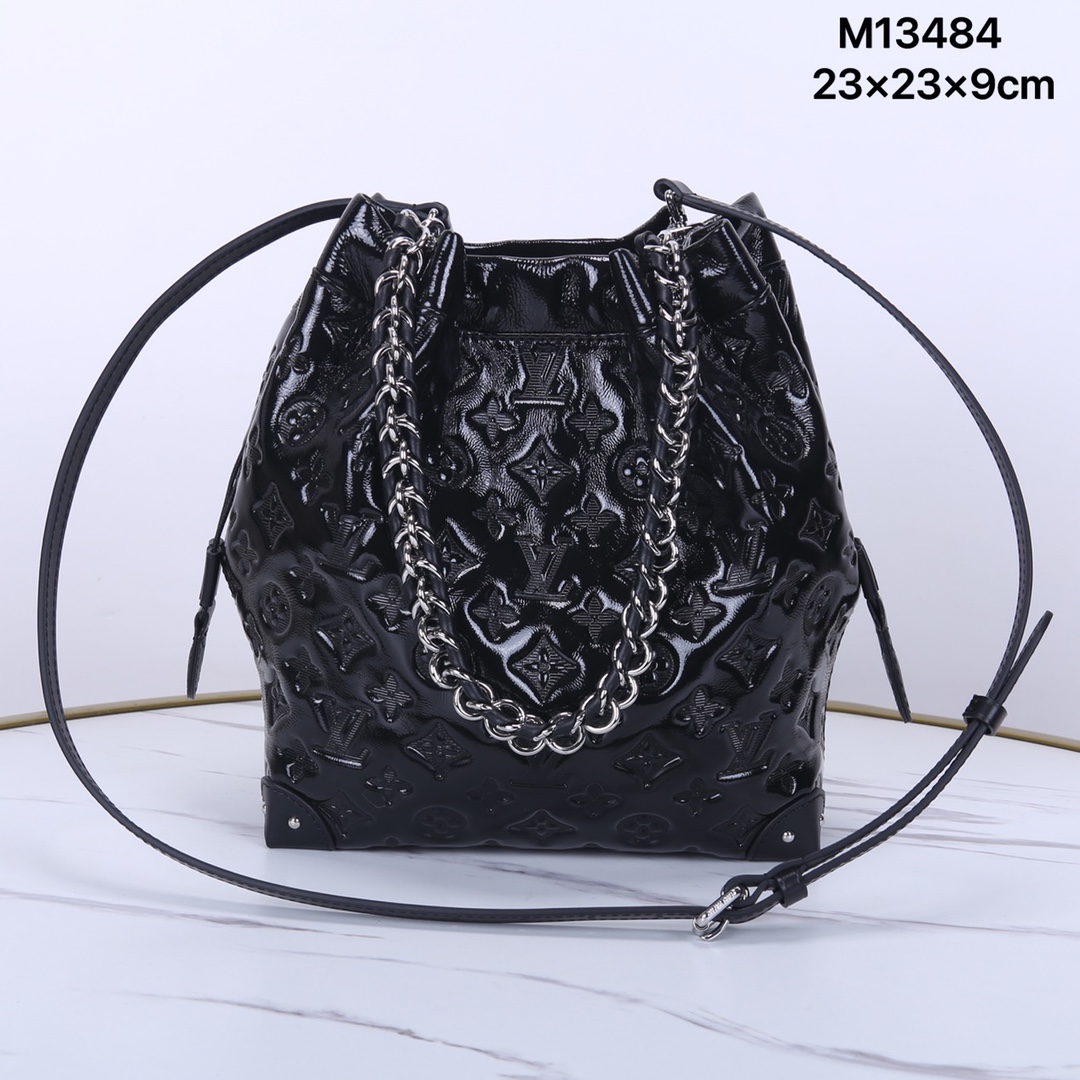 Louis Vuitton Noé Bag Black Monogram Embossed Leather, 23 cm 2 i1732510087 546 0