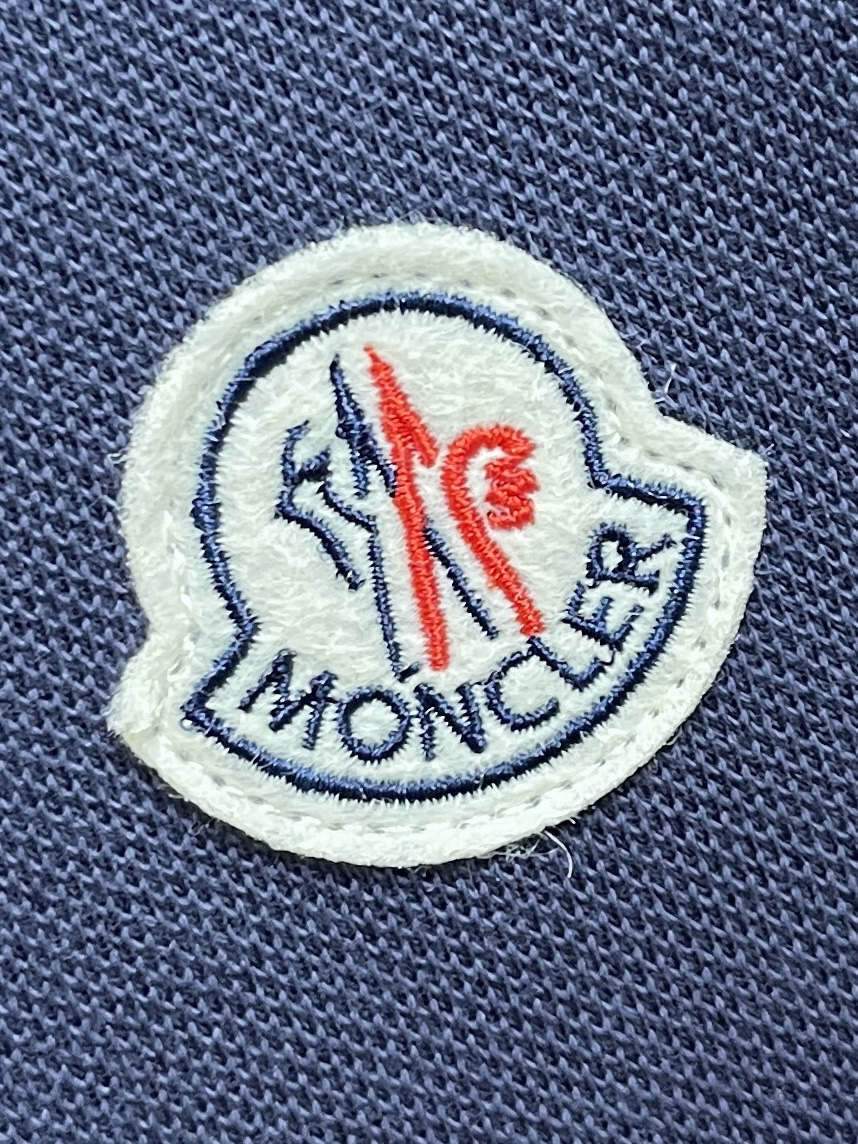 moncler2024FW秋冬翻领长袖Polo新款经典logo徽标领子袖子定织经典配色条纹定制字母标识纽