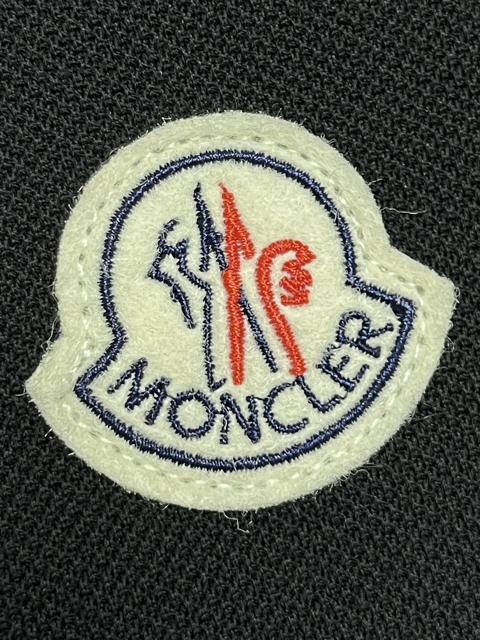 moncler2024FW秋冬翻领长袖Polo新款经典logo徽标领子袖子定织经典配色条纹定制字母标识纽