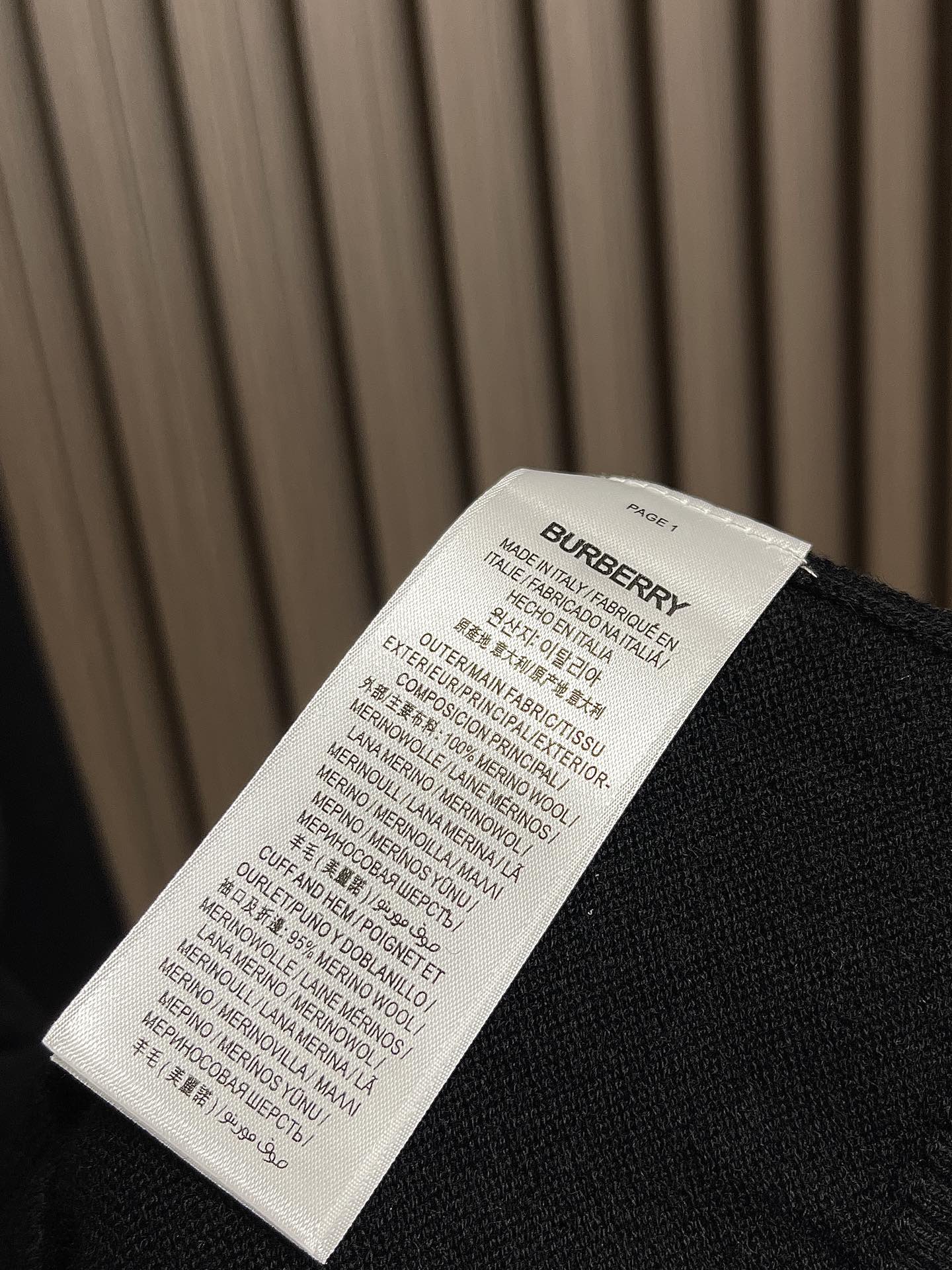 Burberry2024s经典战马绣花针织毛衣！百灵达精美刺绣战马全件收花工艺毛料升级到100羊毛手感柔