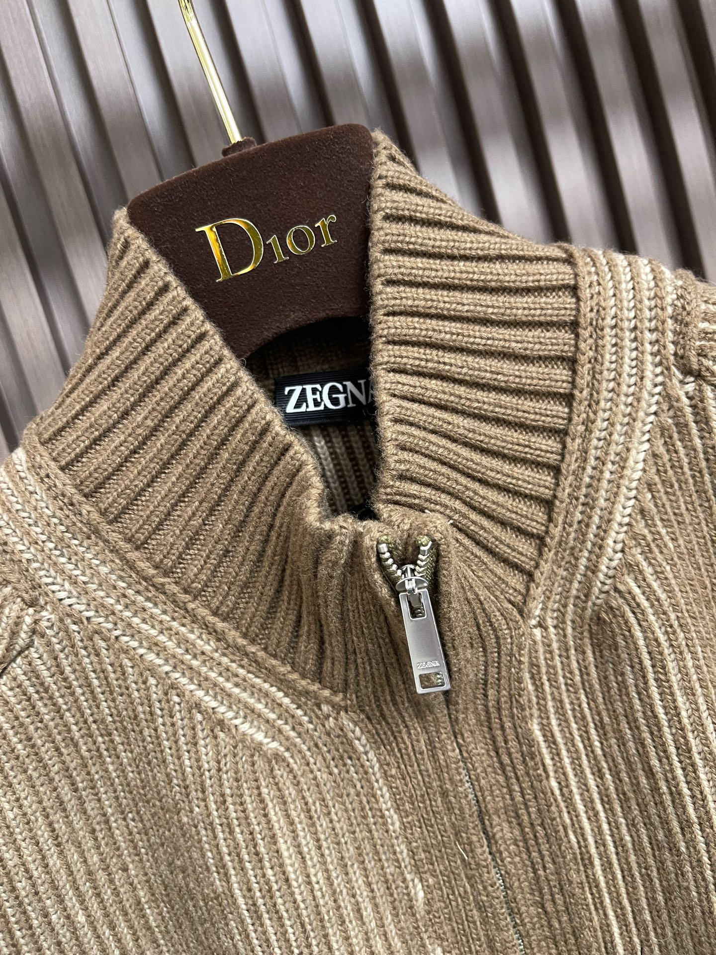 🛒🛒Zegna 2025fw立体提花羊毛针织拉链毛衣，毛料采用7针进口机编织制造采用羊毛含量纱线纱线定染