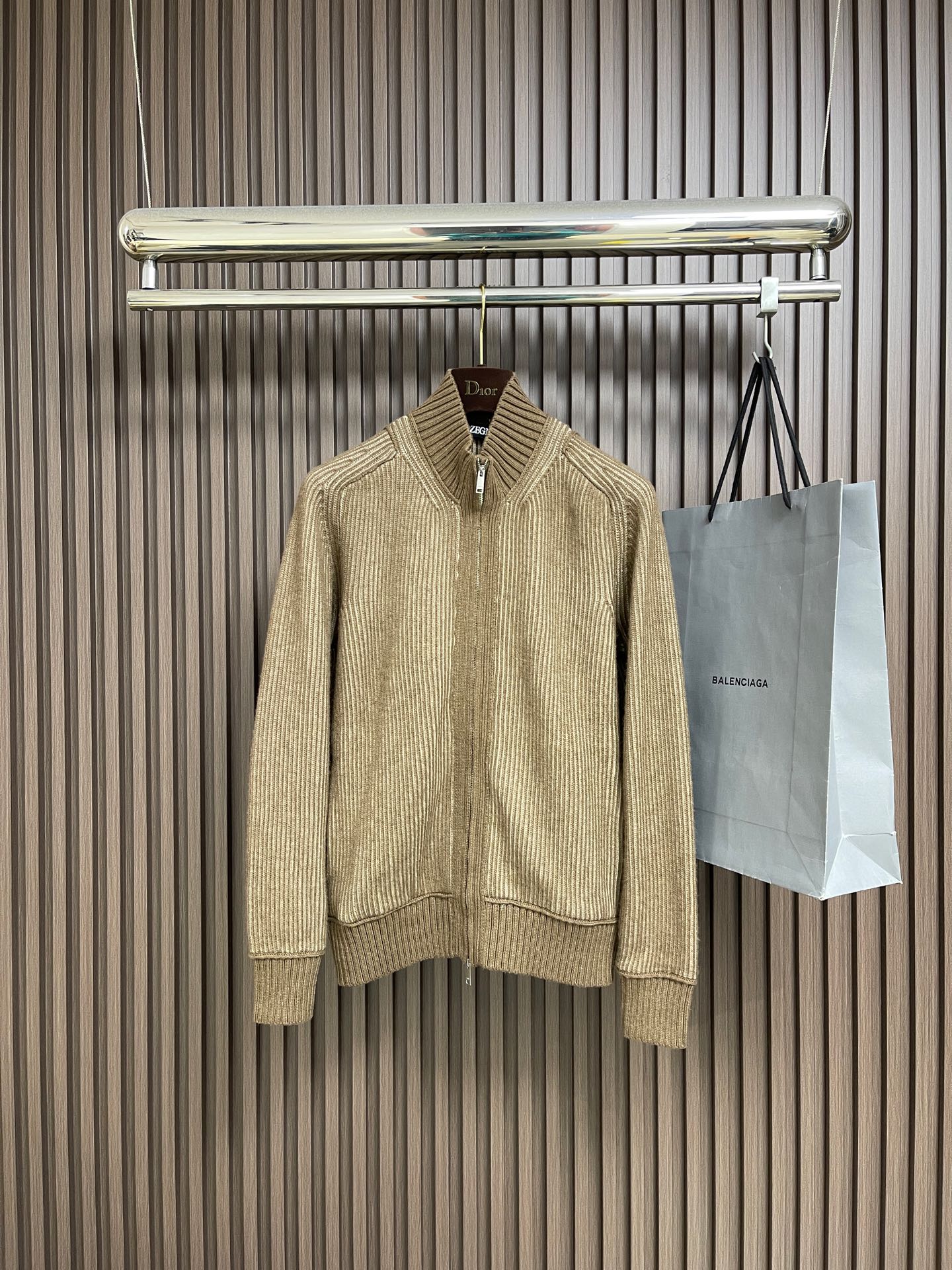 🛒🛒Zegna 2025fw立体提花羊毛针织拉链毛衣，毛料采用7针进口机编织制造采用羊毛含量纱线纱线定染