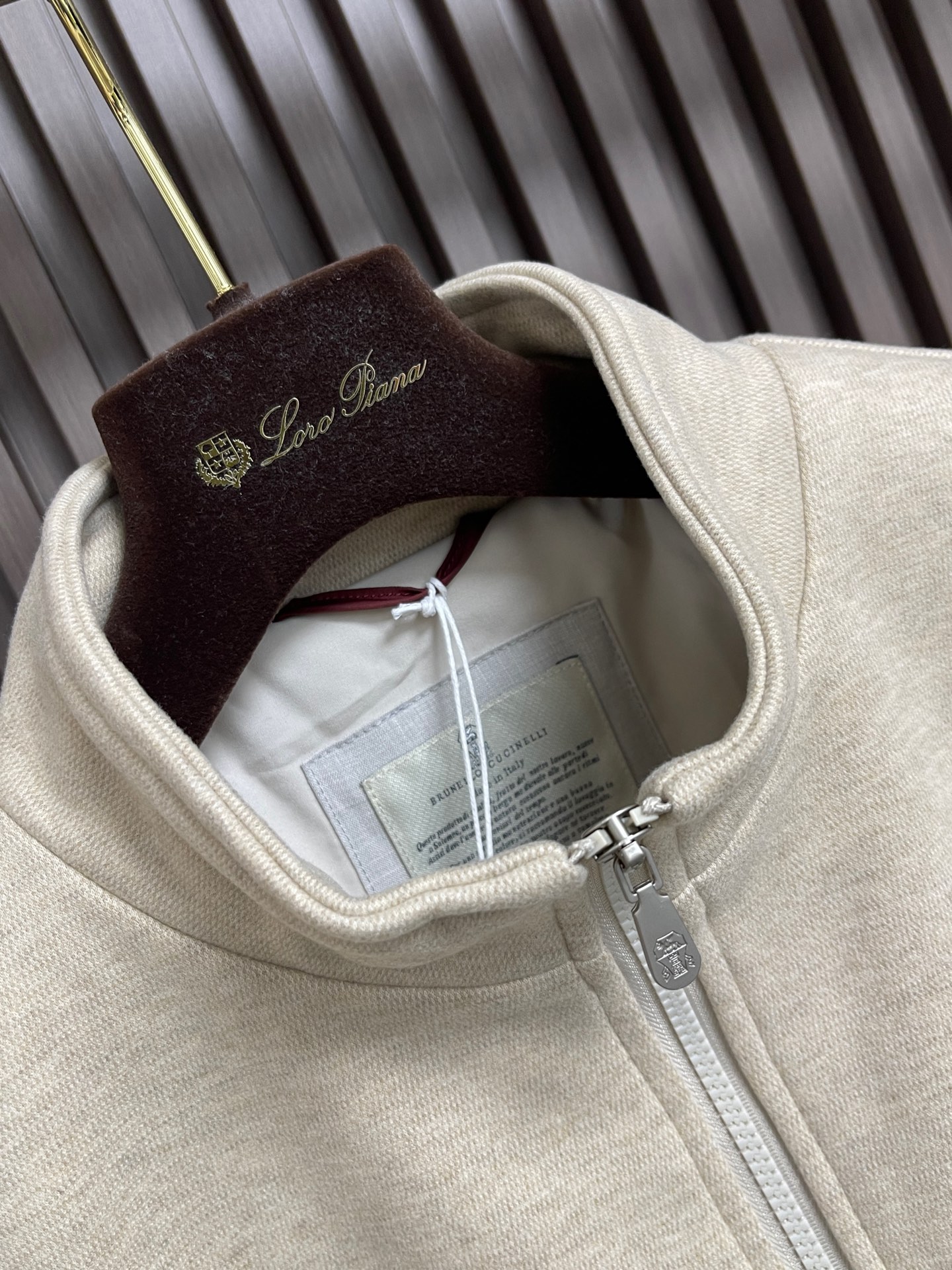 🛒🛒BrunelloCucinelli布鲁内洛·库奇内利 BC 长袖立领夹克外套，臻选高端弹力纯棉棉面料