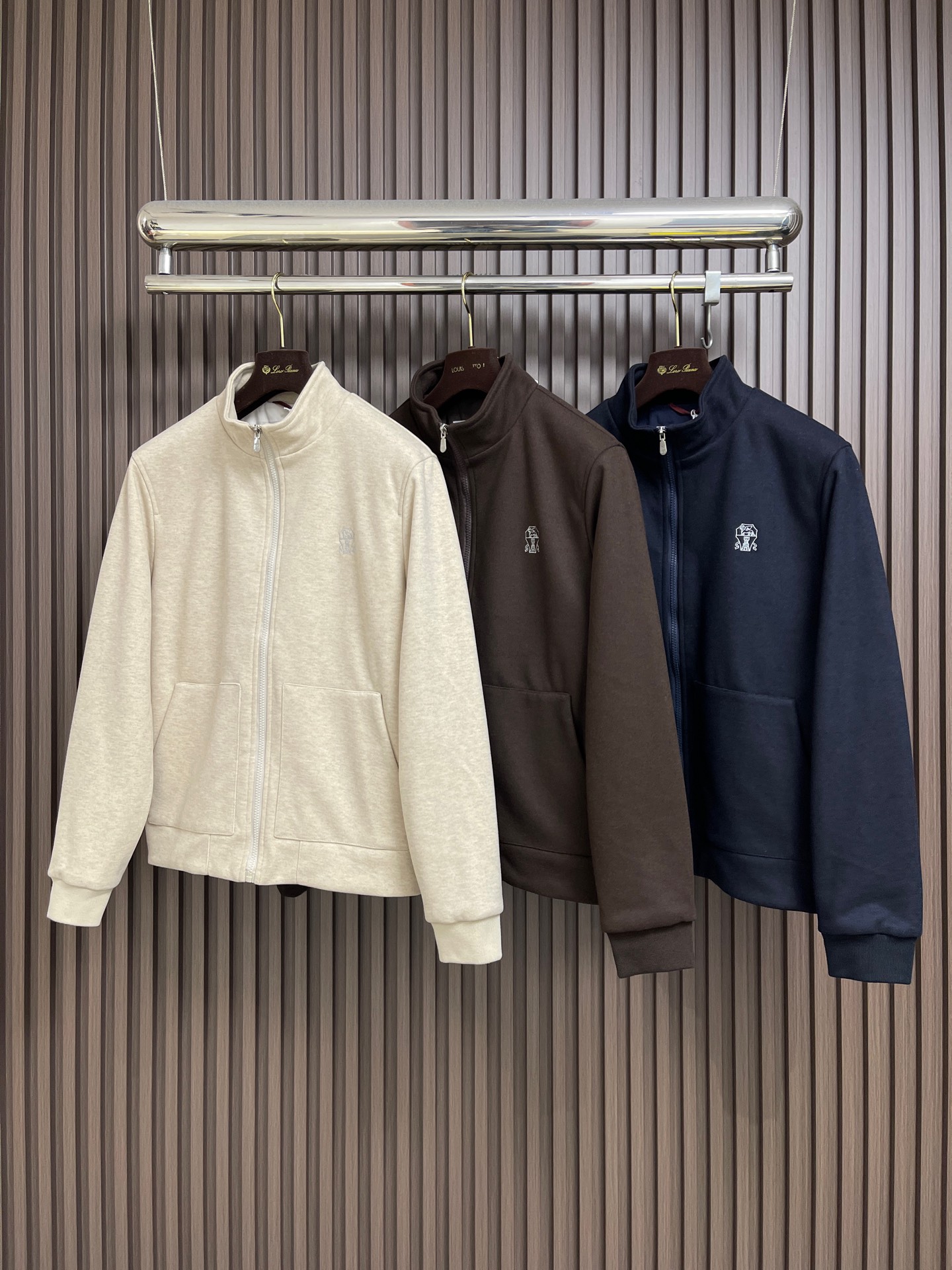 🛒🛒BrunelloCucinelli布鲁内洛·库奇内利 BC 长袖立领夹克外套，臻选高端弹力纯棉棉面料