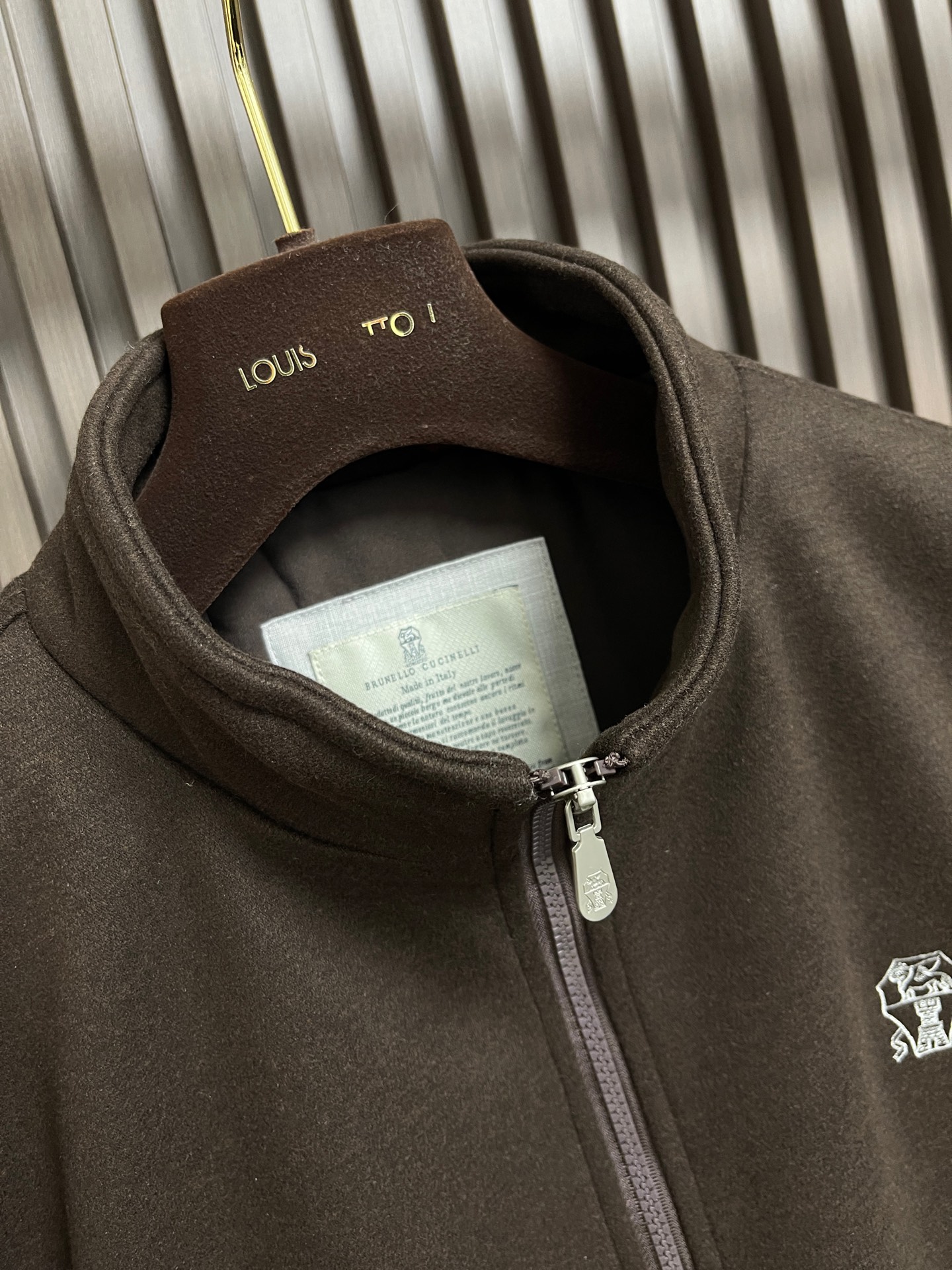 🛒🛒BrunelloCucinelli布鲁内洛·库奇内利 BC 长袖立领夹克外套，臻选高端弹力纯棉棉面料