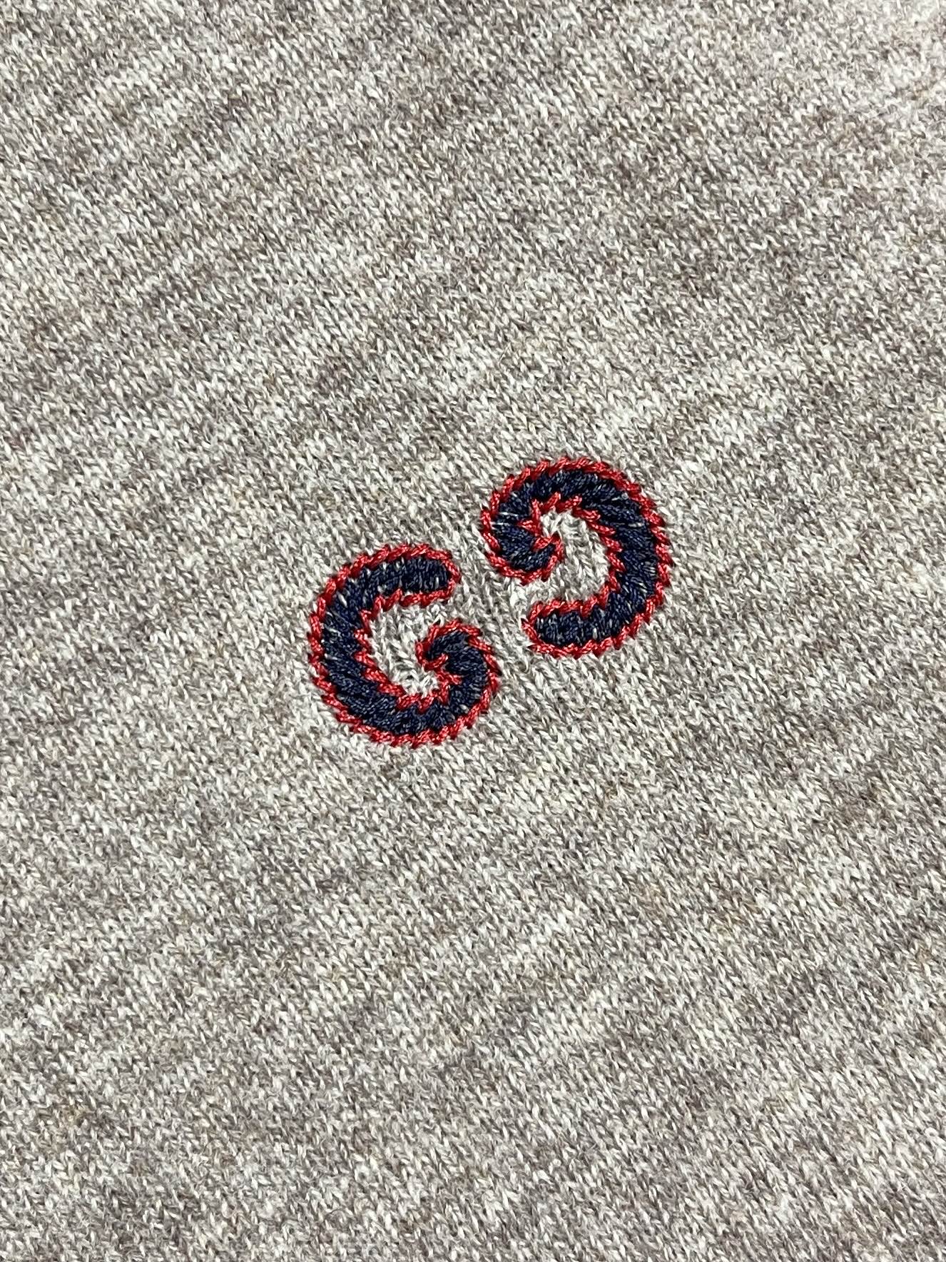 🛒🛒GUCCI GG花驼色全羊毛套头针织毛衣，甄选100％意大利进口羊毛面料，纤维细腻柔软，保暖性与透气