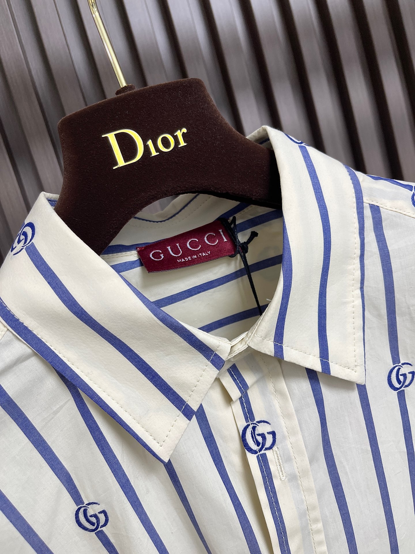 🛒🛒GUCCI 条纹棉府绸长袖衬衫，2026ss早春男士系列，是一场根植于Gucci品牌经典的传承与创新