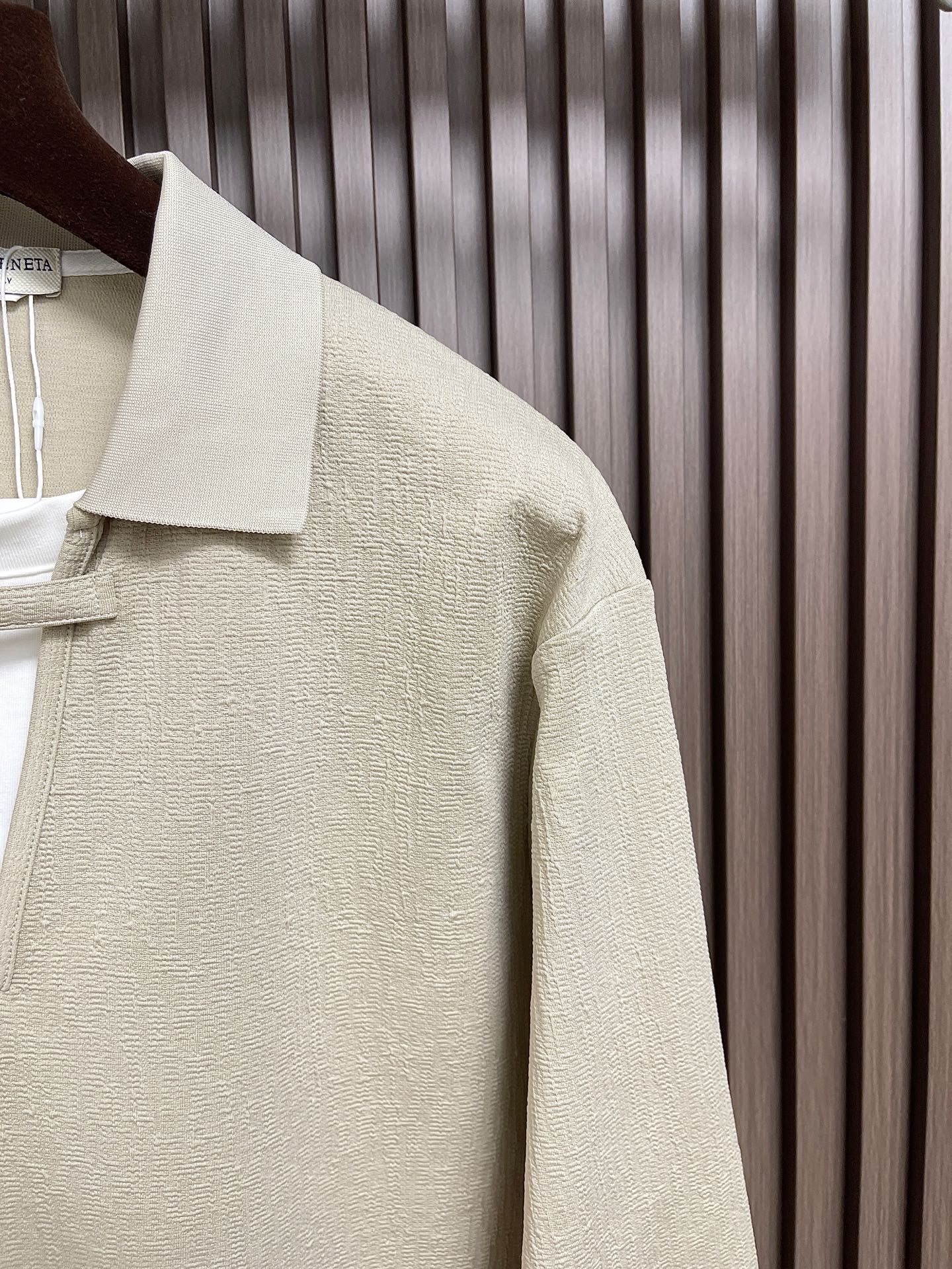 🛒🛒BV 2025ss秋冬新款长袖假两件POLO衫 高品质意大利进口精梳棉面料，高密度高克重，时尚百搭，