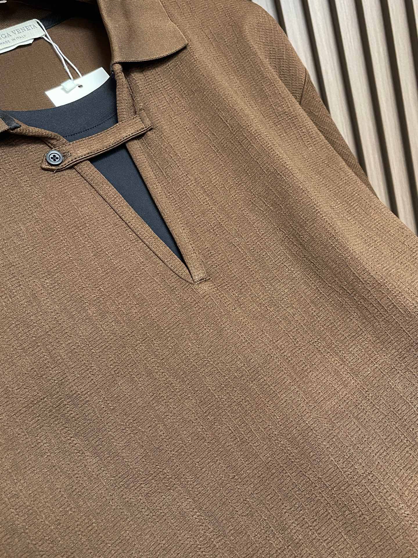 🛒🛒BV 2025ss秋冬新款长袖假两件POLO衫 高品质意大利进口精梳棉面料，高密度高克重，时尚百搭，