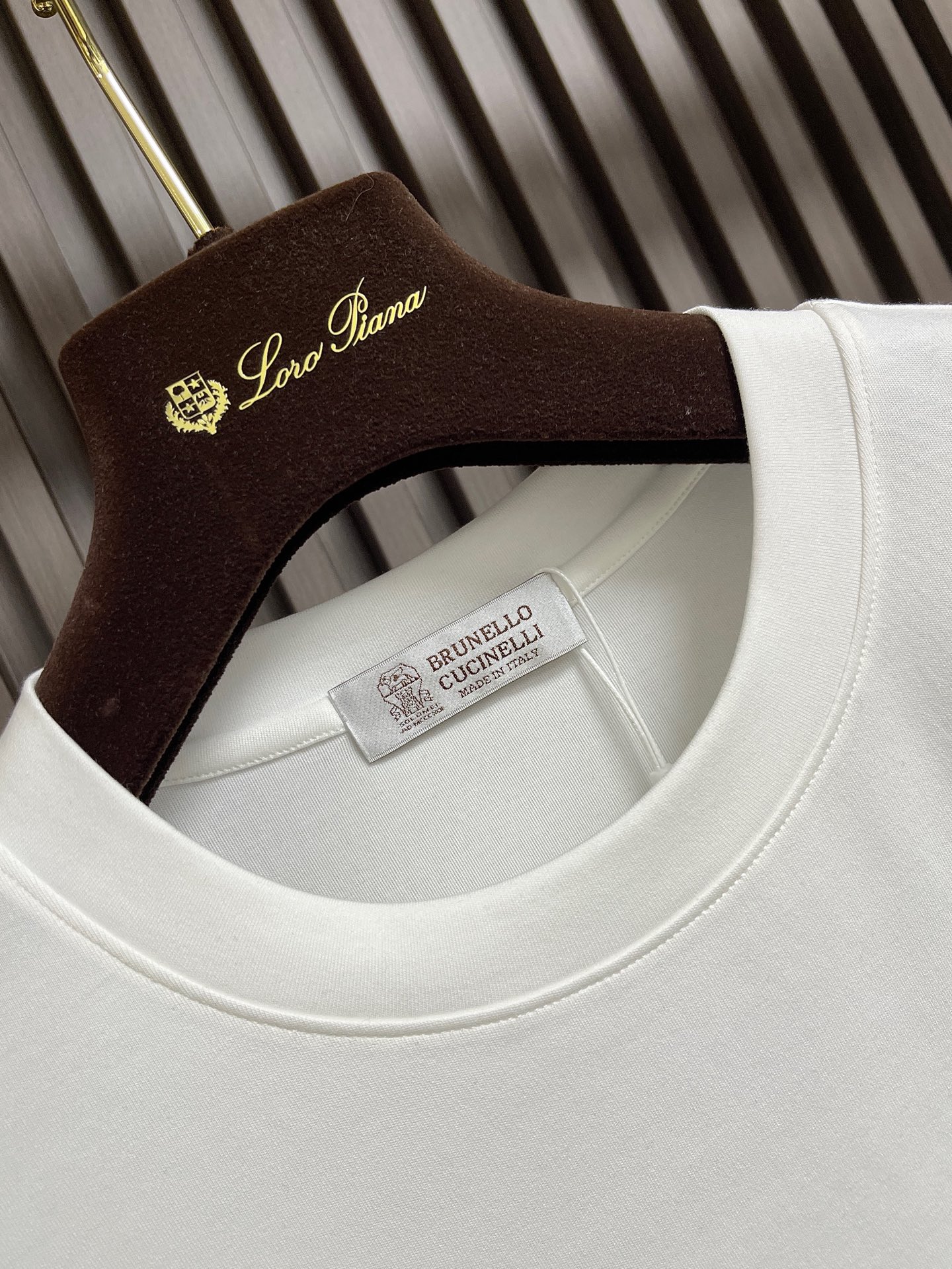🛒🛒 Brunello Cucinelli BC 标识印花短袖T恤，定制云柔精梳棉 轻盈柔软 舒适贴肤 