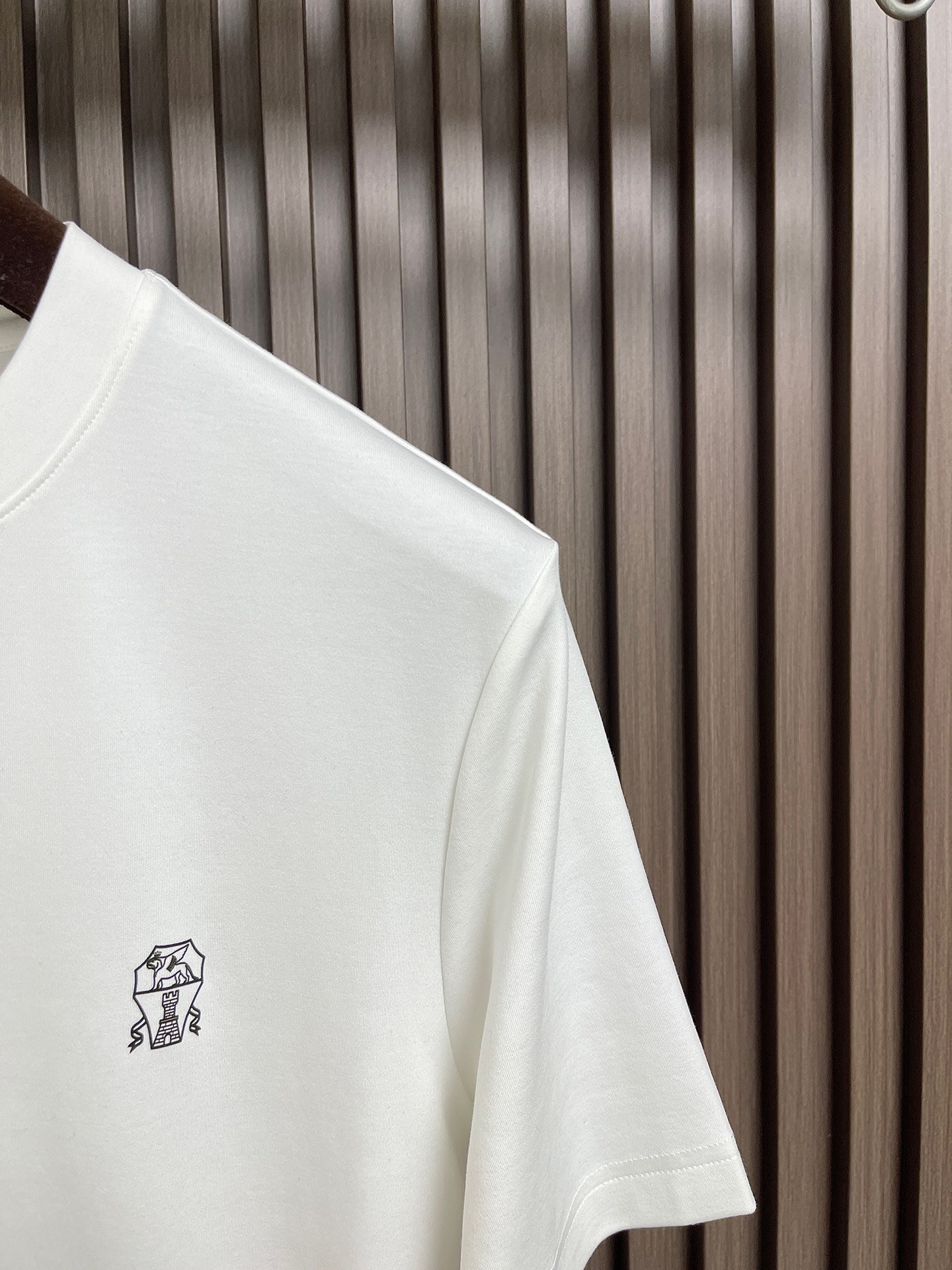 🛒🛒 Brunello Cucinelli BC 标识印花短袖T恤，定制云柔精梳棉 轻盈柔软 舒适贴肤 