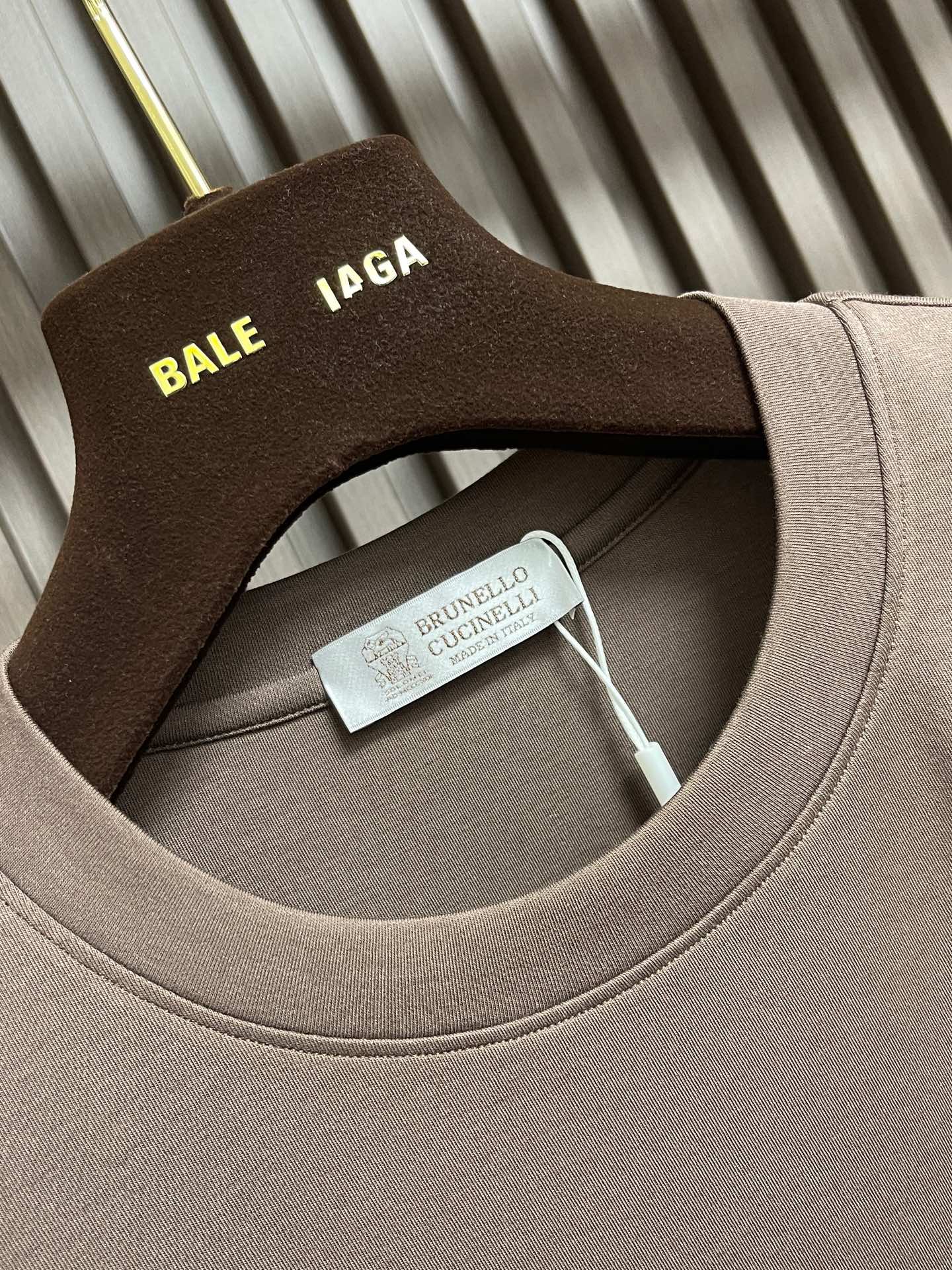 🛒🛒 Brunello Cucinelli BC 标识印花短袖T恤，定制云柔精梳棉 轻盈柔软 舒适贴肤 