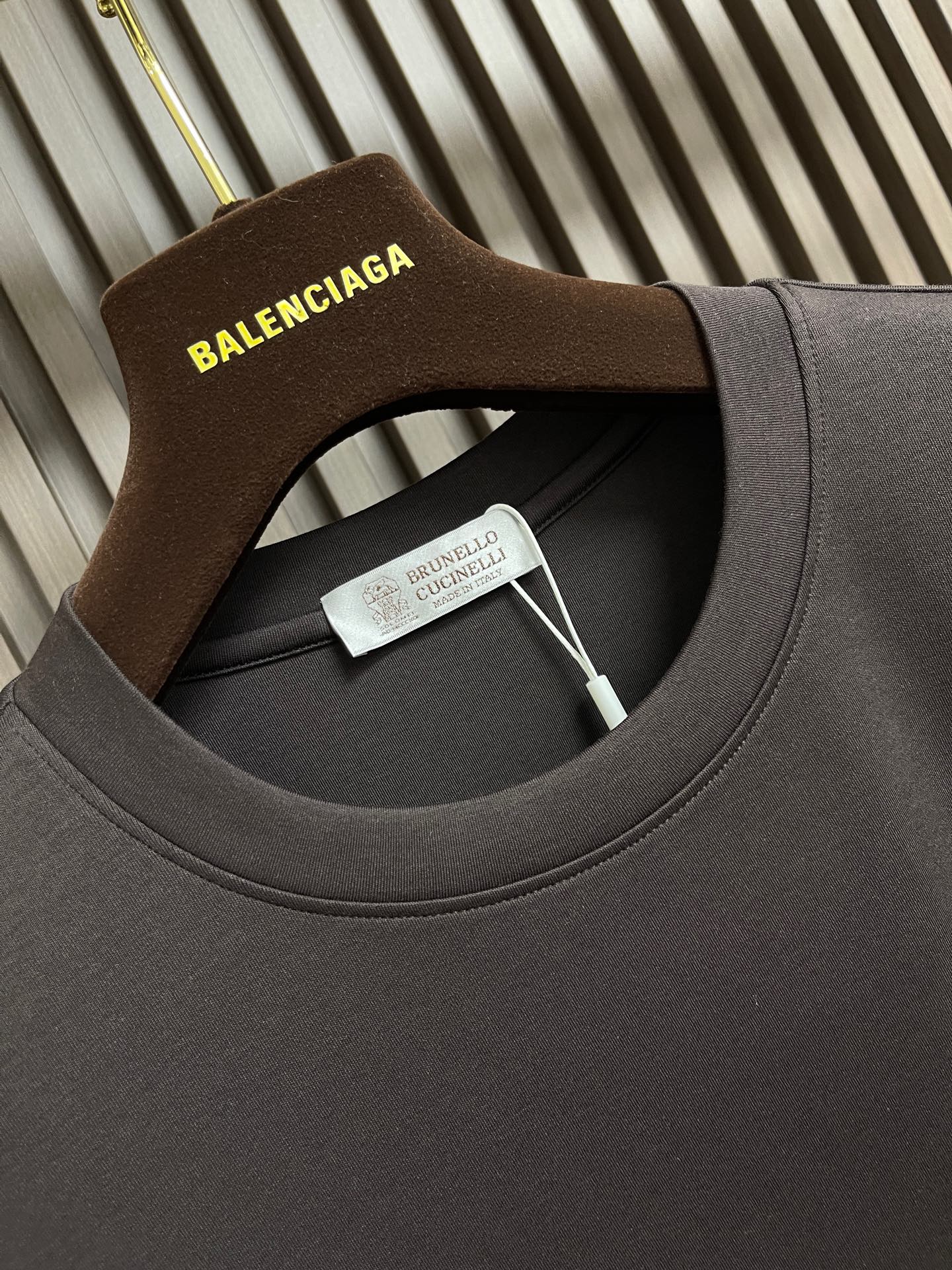 🛒🛒 Brunello Cucinelli BC 标识印花短袖T恤，定制云柔精梳棉 轻盈柔软 舒适贴肤 