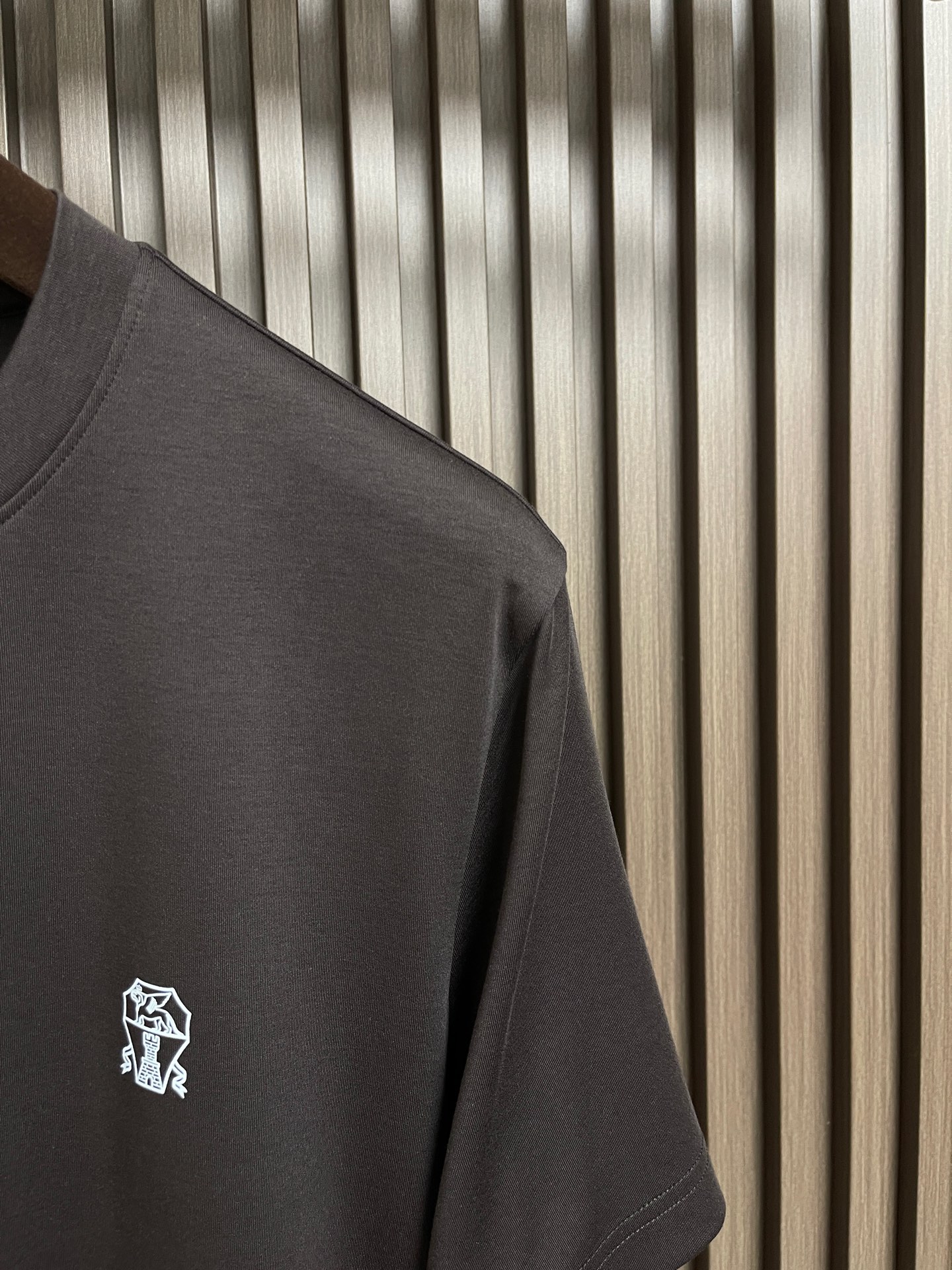 🛒🛒 Brunello Cucinelli BC 标识印花短袖T恤，定制云柔精梳棉 轻盈柔软 舒适贴肤 