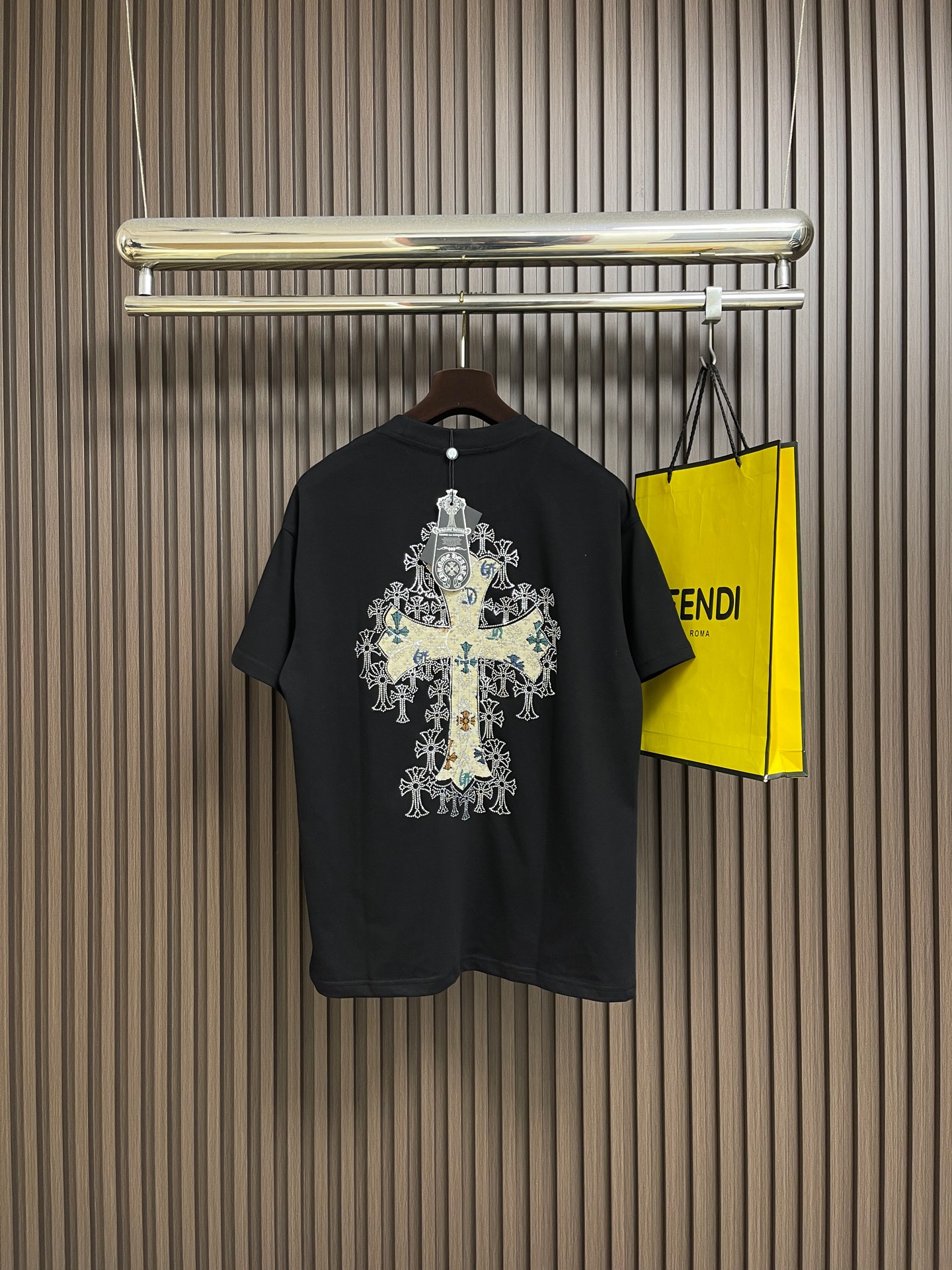 🛒🛒CH 克罗心 2026SS早春新款十字烫钻t恤 280克重磅纯棉面料 百搭情侣款 烫钻高级感拉满 非