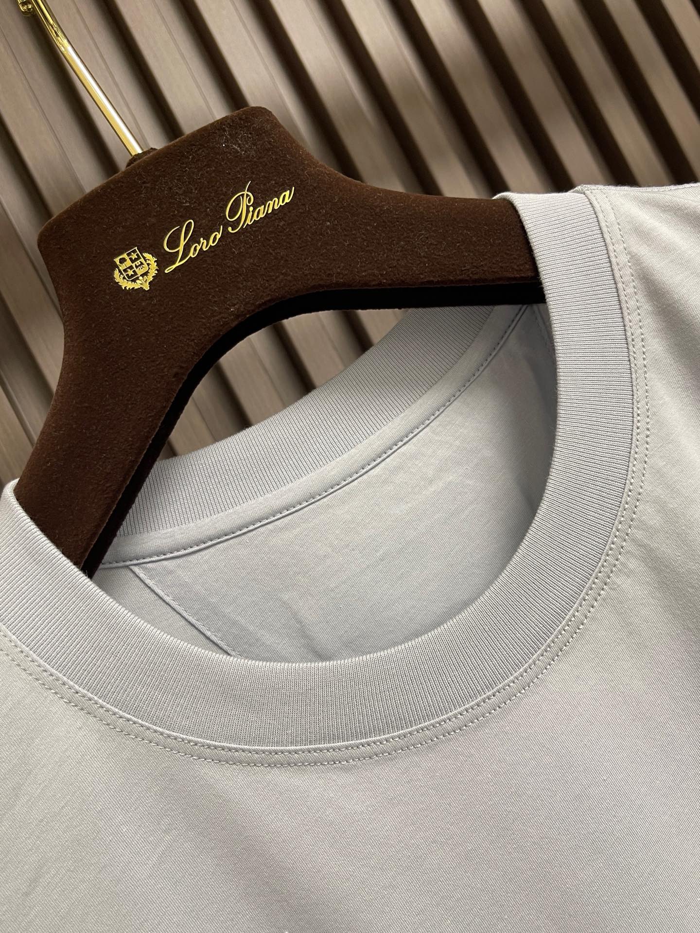 🛒🛒Zegna 杰尼亚2026ss新款圆领短袖T恤，定制新疆长绒棉面料，后背logo标识 高弹面料、久穿