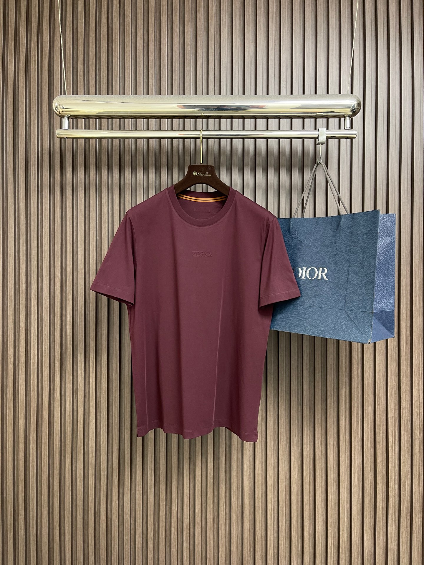 🛒🛒Zegna 2026SS 压印logo标识净色短袖T恤。定制60支三股平纹精棉面料 极致柔软舒适 高