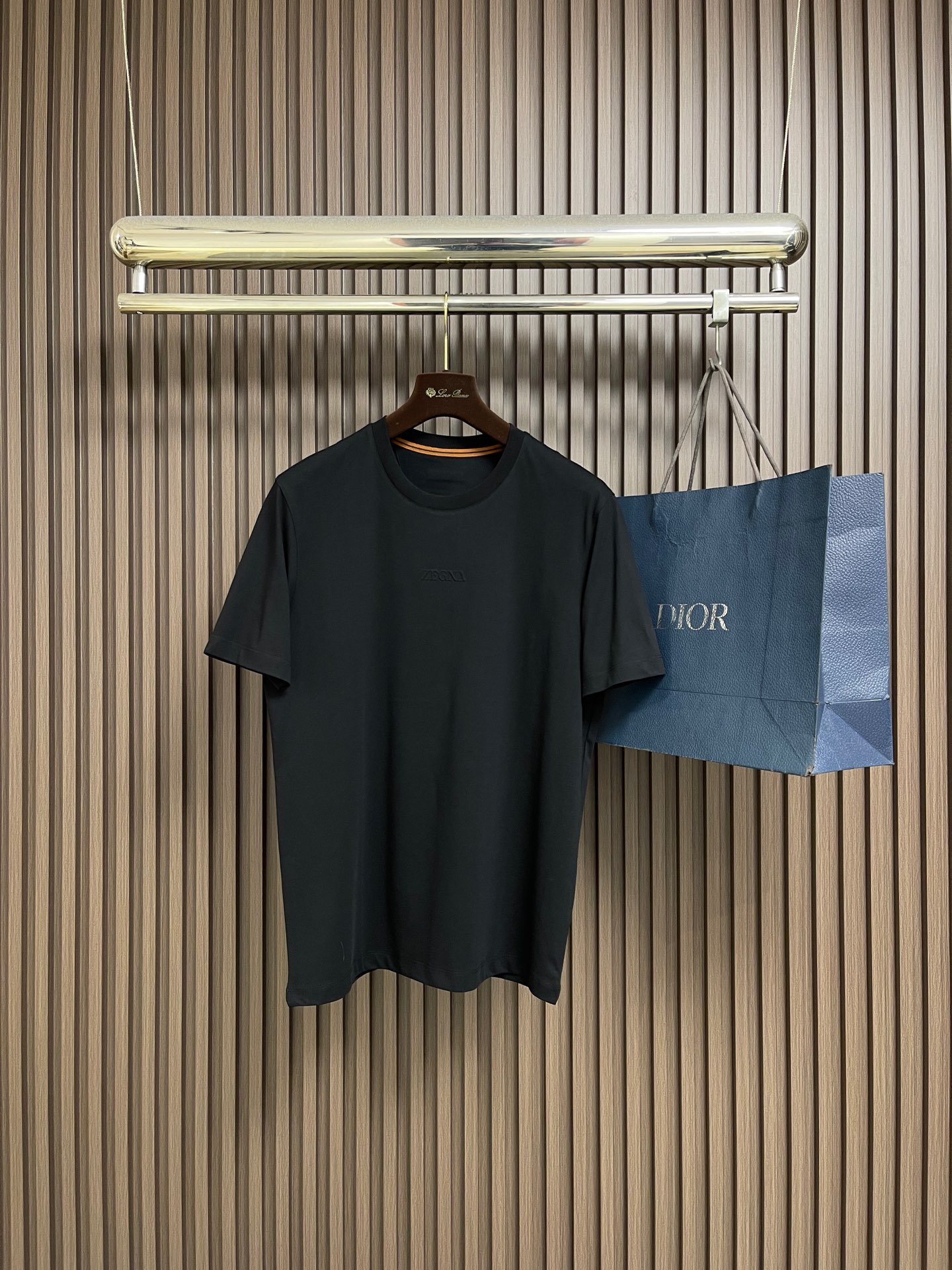 🛒🛒Zegna 2026SS 压印logo标识净色短袖T恤。定制60支三股平纹精棉面料 极致柔软舒适 高