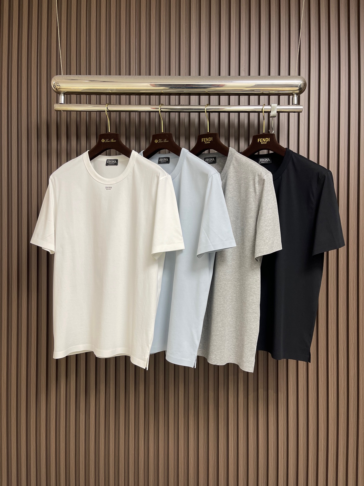 🛒🛒Zegna 杰尼亚2026ss新款圆领短袖T恤，定制新疆长绒棉面料，胶印logo标识 高弹面料、久穿