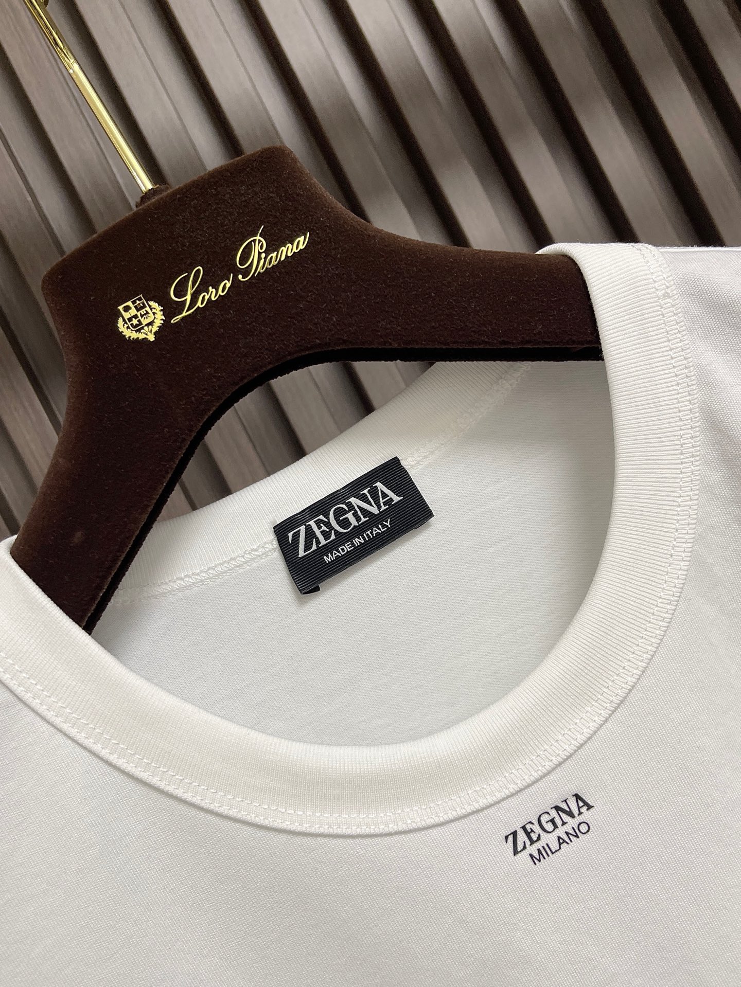 🛒🛒Zegna 杰尼亚2026ss新款圆领短袖T恤，定制新疆长绒棉面料，胶印logo标识 高弹面料、久穿