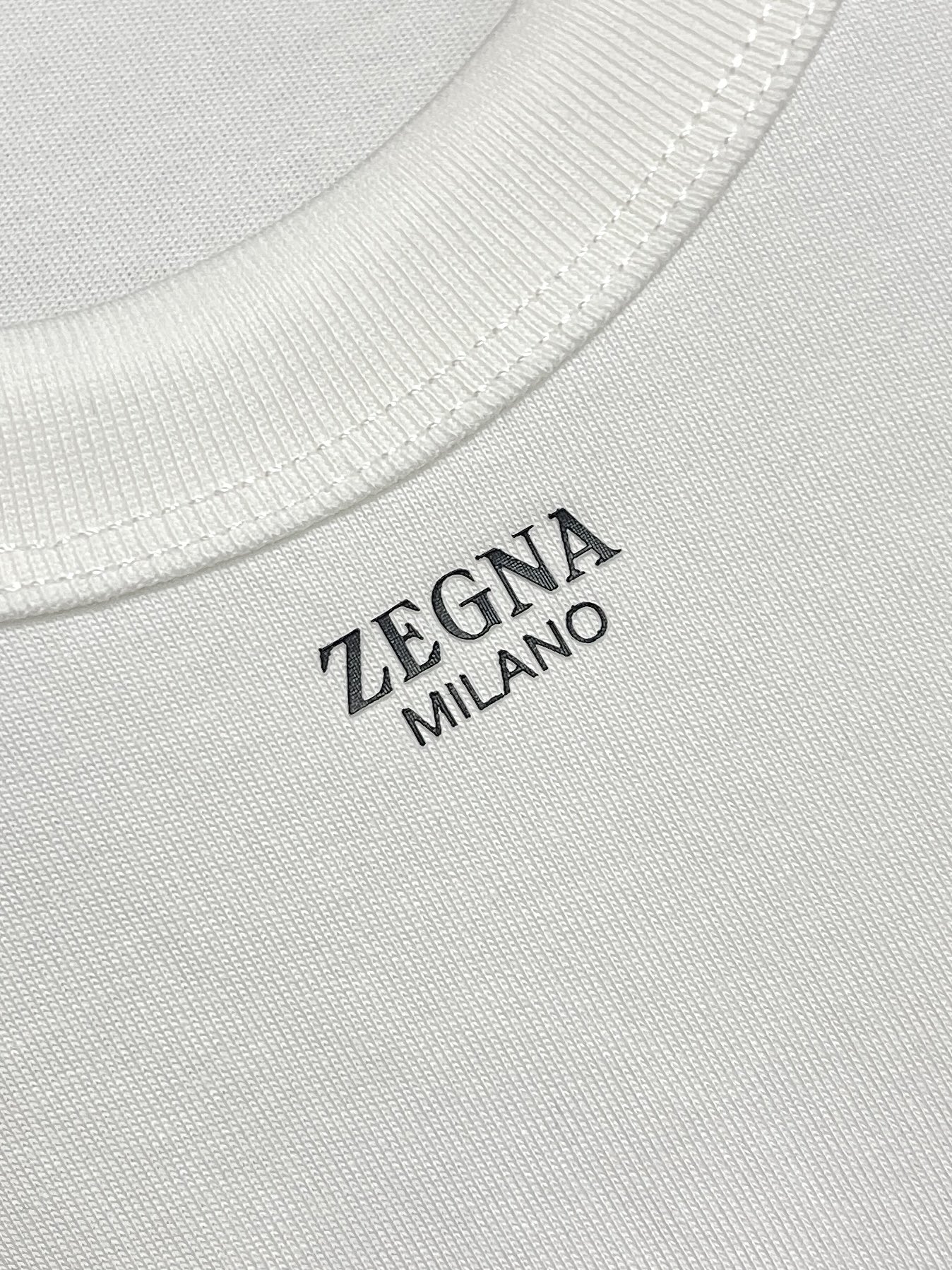 🛒🛒Zegna 杰尼亚2026ss新款圆领短袖T恤，定制新疆长绒棉面料，胶印logo标识 高弹面料、久穿