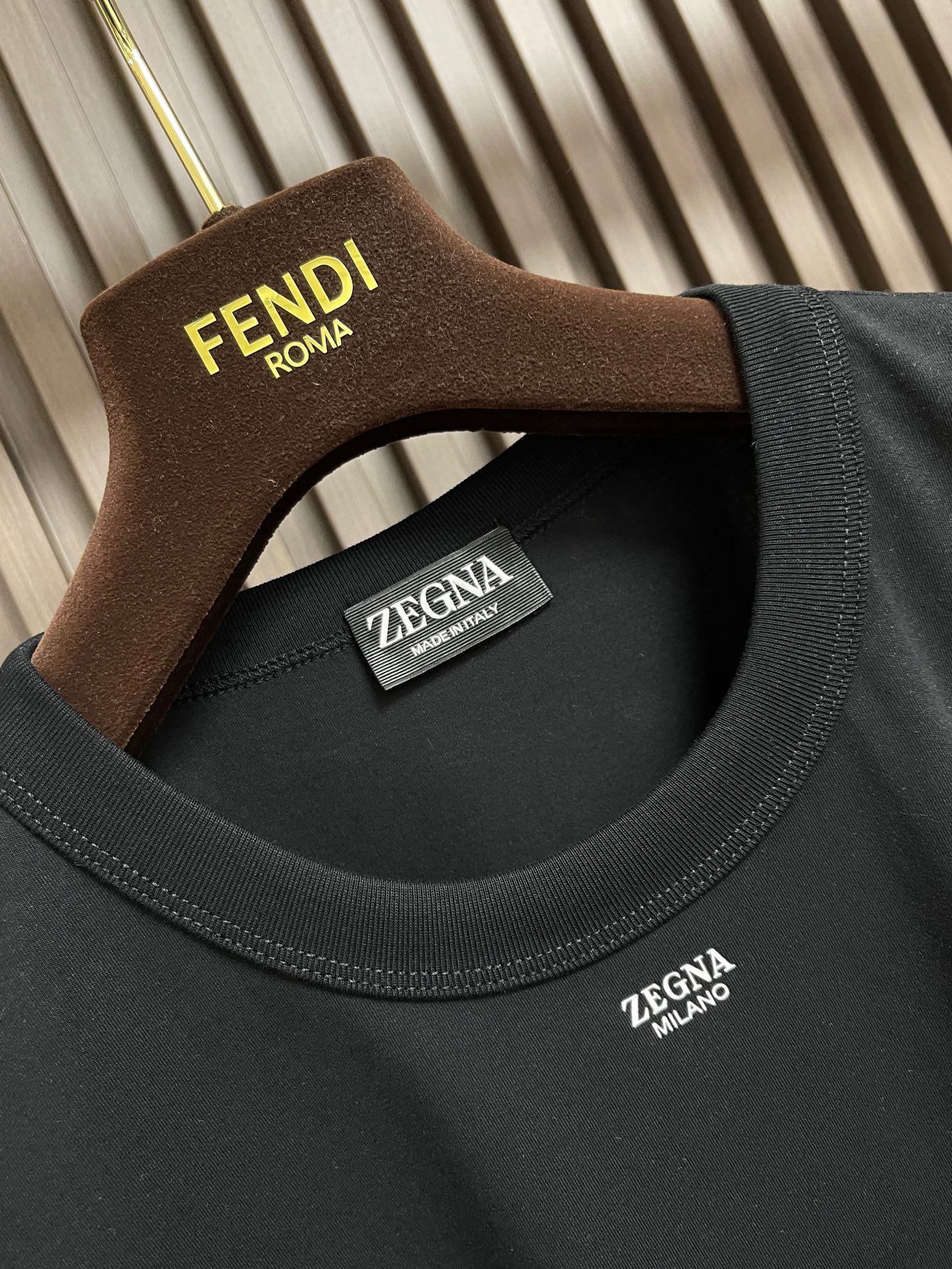 🛒🛒Zegna 杰尼亚2026ss新款圆领短袖T恤，定制新疆长绒棉面料，胶印logo标识 高弹面料、久穿