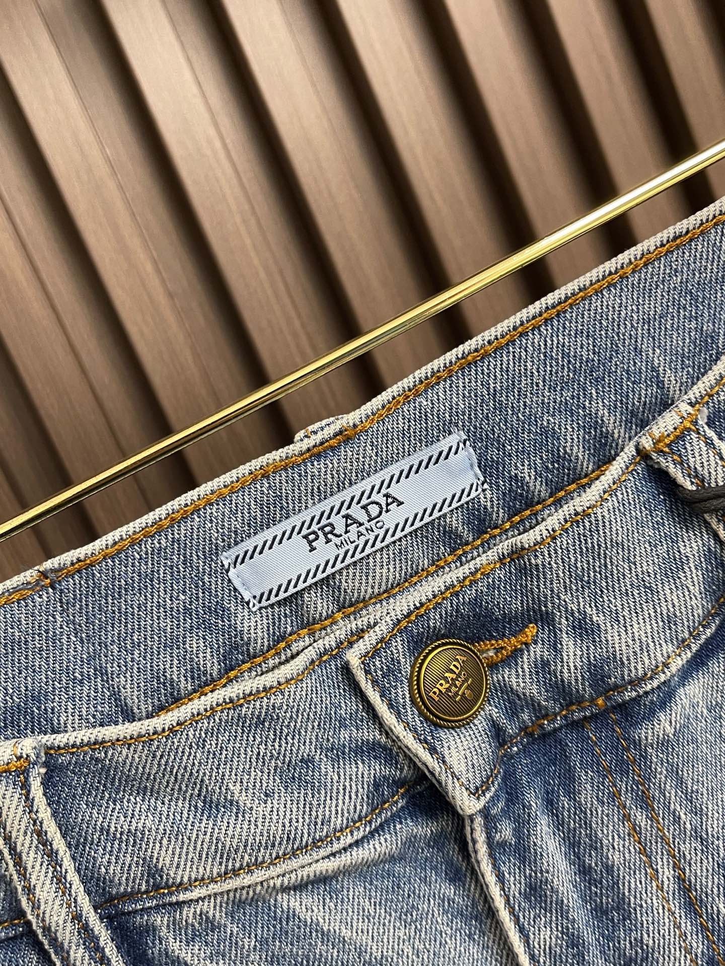 🛒🛒Prada 2026SS早春新款品牌标识牛仔裤 原版定制复刻 客供五金辅料 原单品质 进口牛仔面料重