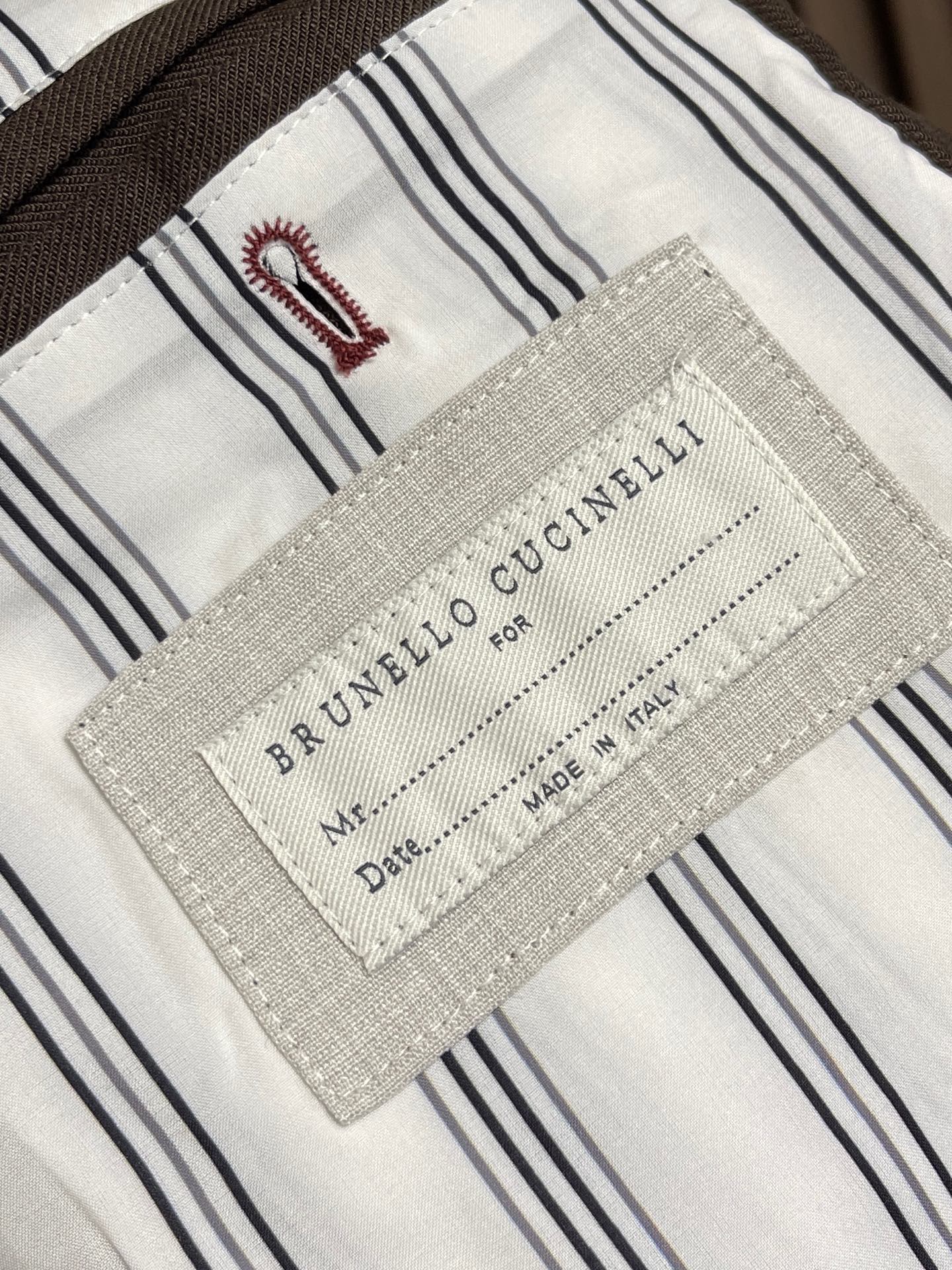 🛒🛒BrunelloCucinelli布鲁内洛·库奇内利 BC 长袖立领夹克外套，臻选高端弹力纯棉面料，