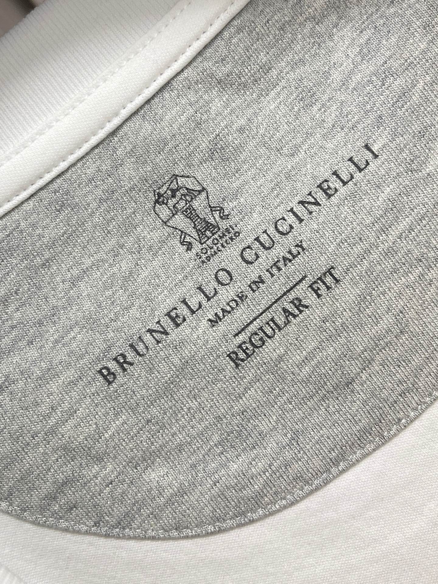 🛒🛒Brunello Cucinelli BC 标识印花短袖T恤，定制云柔精梳棉 轻盈柔软 舒适贴肤 以