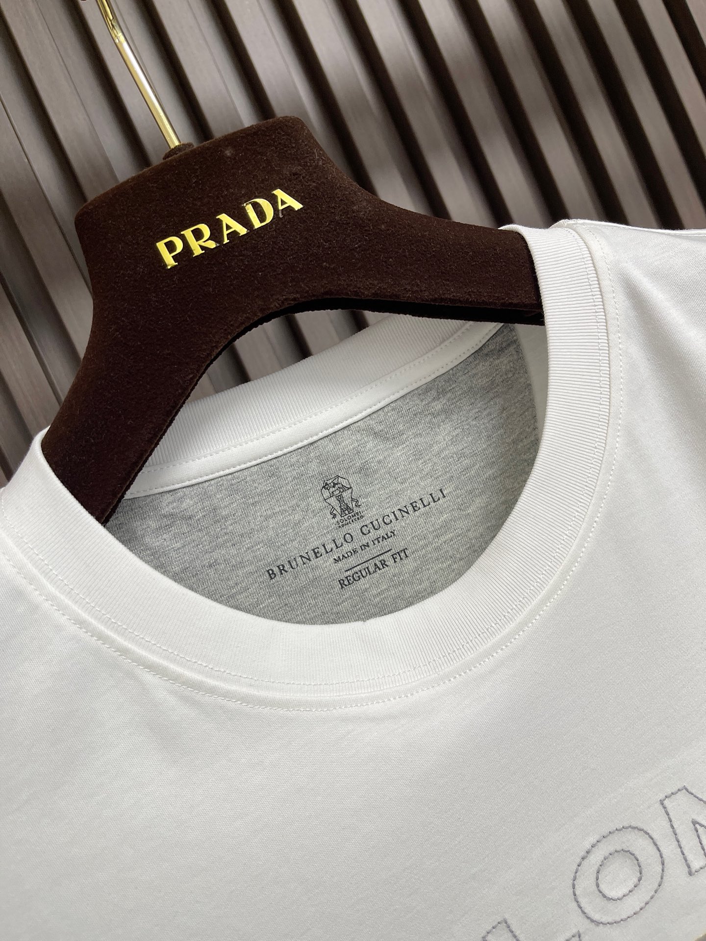 🛒🛒Brunello Cucinelli BC 标识印花短袖T恤，定制云柔精梳棉 轻盈柔软 舒适贴肤 以
