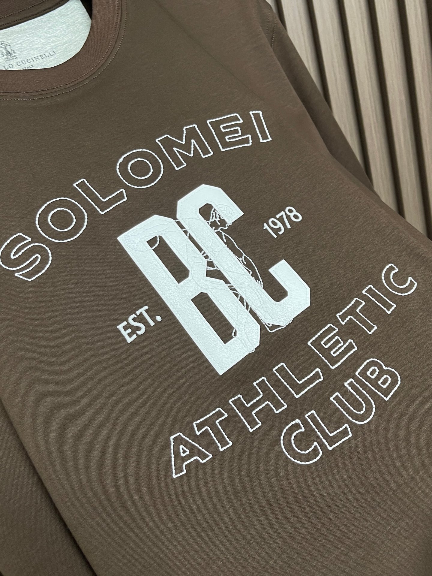 🛒🛒Brunello Cucinelli BC 标识印花短袖T恤，定制云柔精梳棉 轻盈柔软 舒适贴肤 以