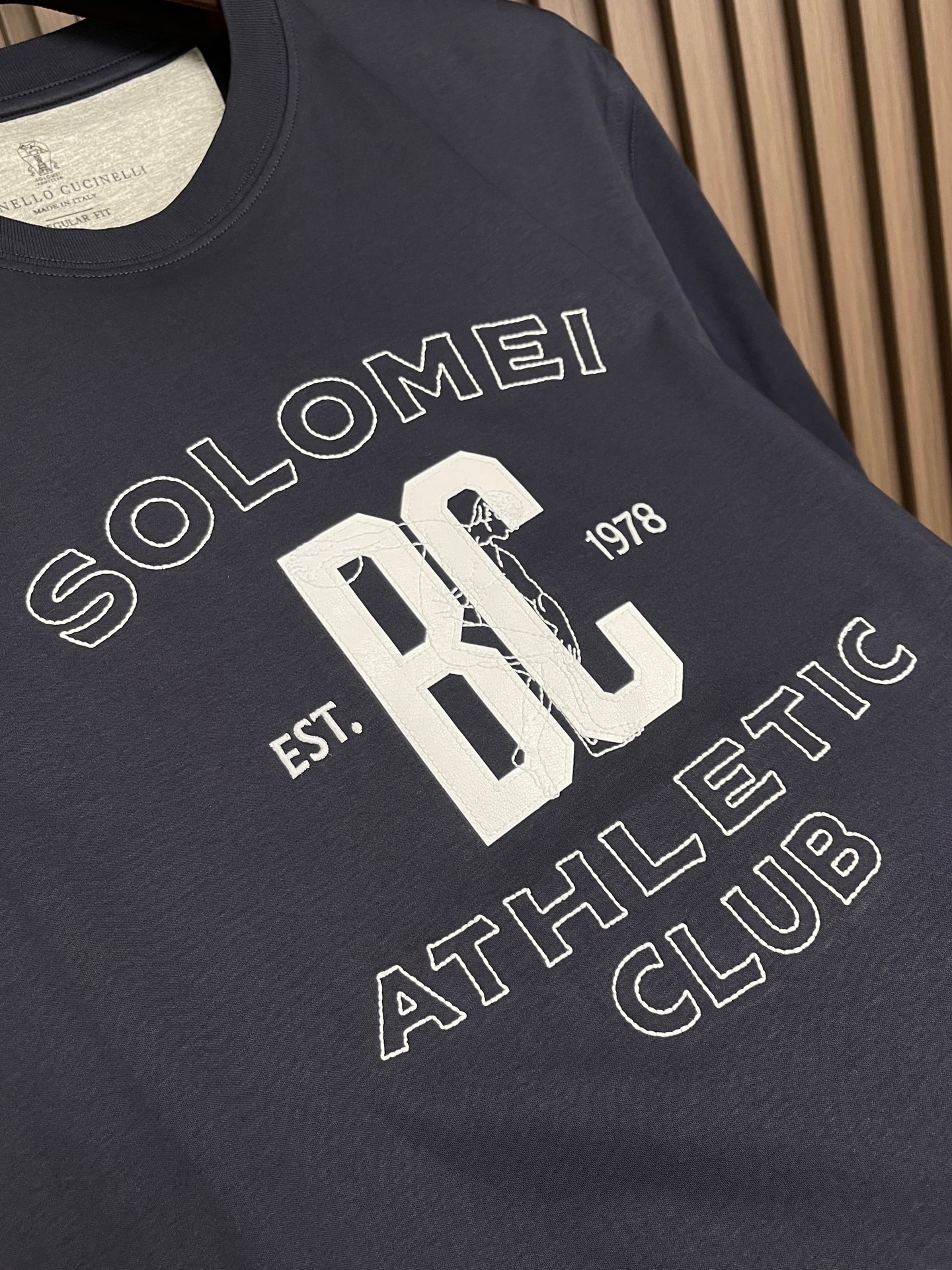 🛒🛒Brunello Cucinelli BC 标识印花短袖T恤，定制云柔精梳棉 轻盈柔软 舒适贴肤 以