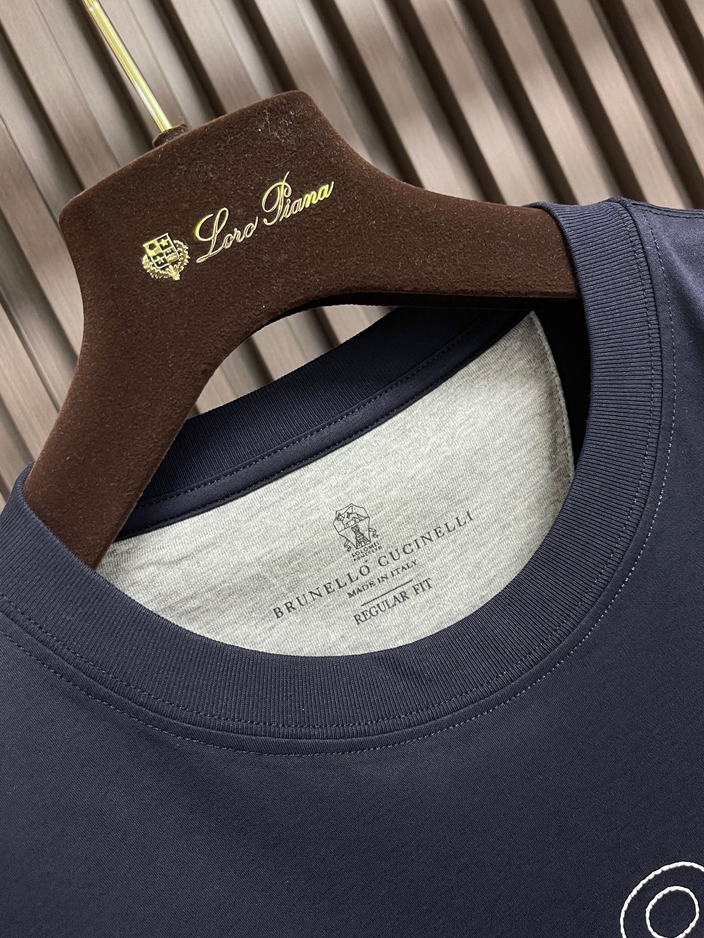 🛒🛒Brunello Cucinelli BC 标识印花短袖T恤，定制云柔精梳棉 轻盈柔软 舒适贴肤 以