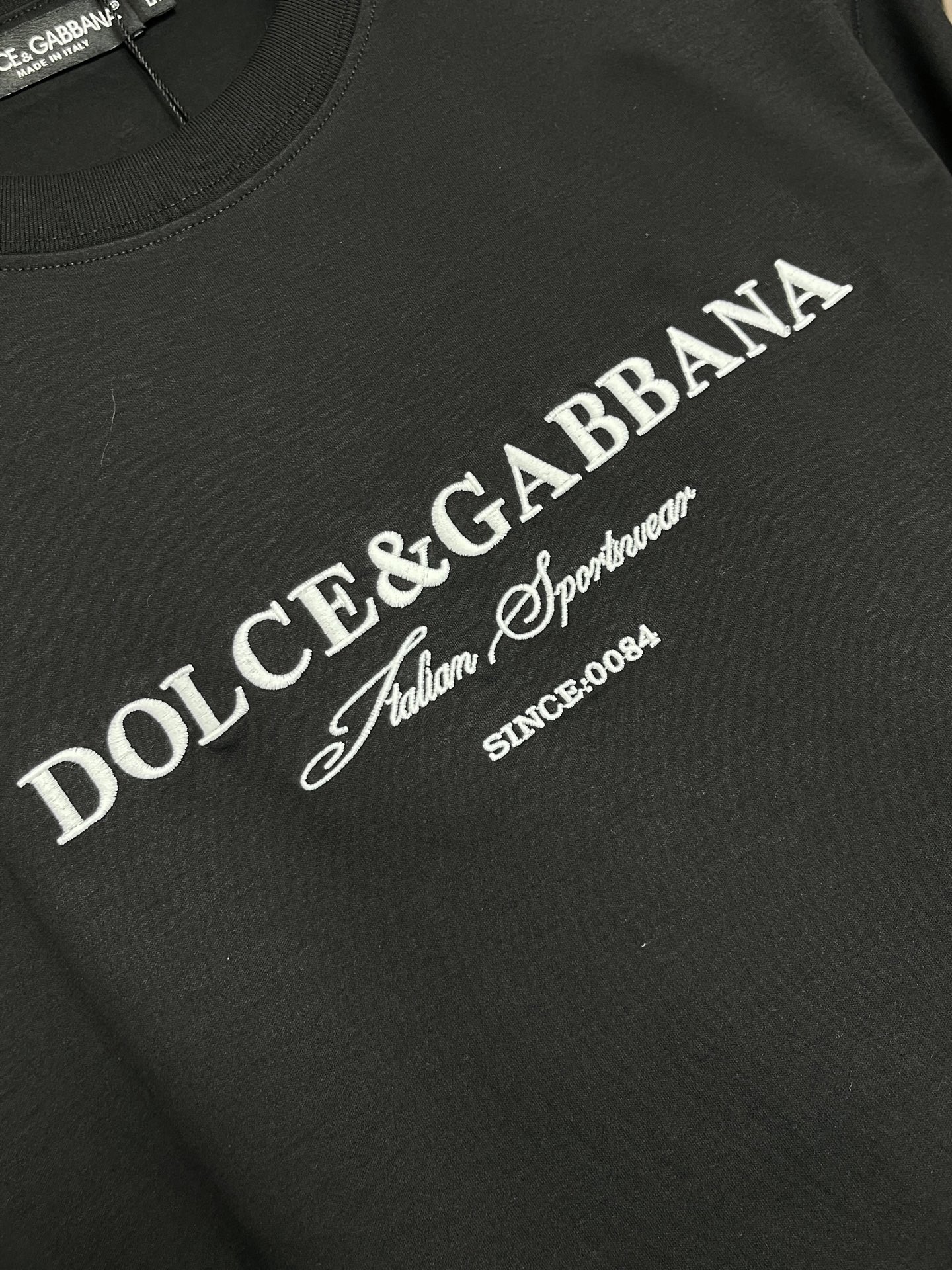 🛒🛒Dolce Gabbana DG 2026ss夏季新款基础丝光棉圆领短袖T恤，字母仔章休闲圆领短袖t