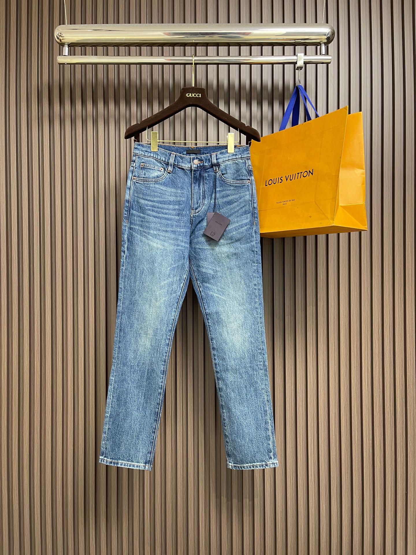 🛒🛒Prada 2026SS早春新款品牌标识牛仔裤 原版定制复刻 客供五金辅料 原单品质 进口牛仔面料重