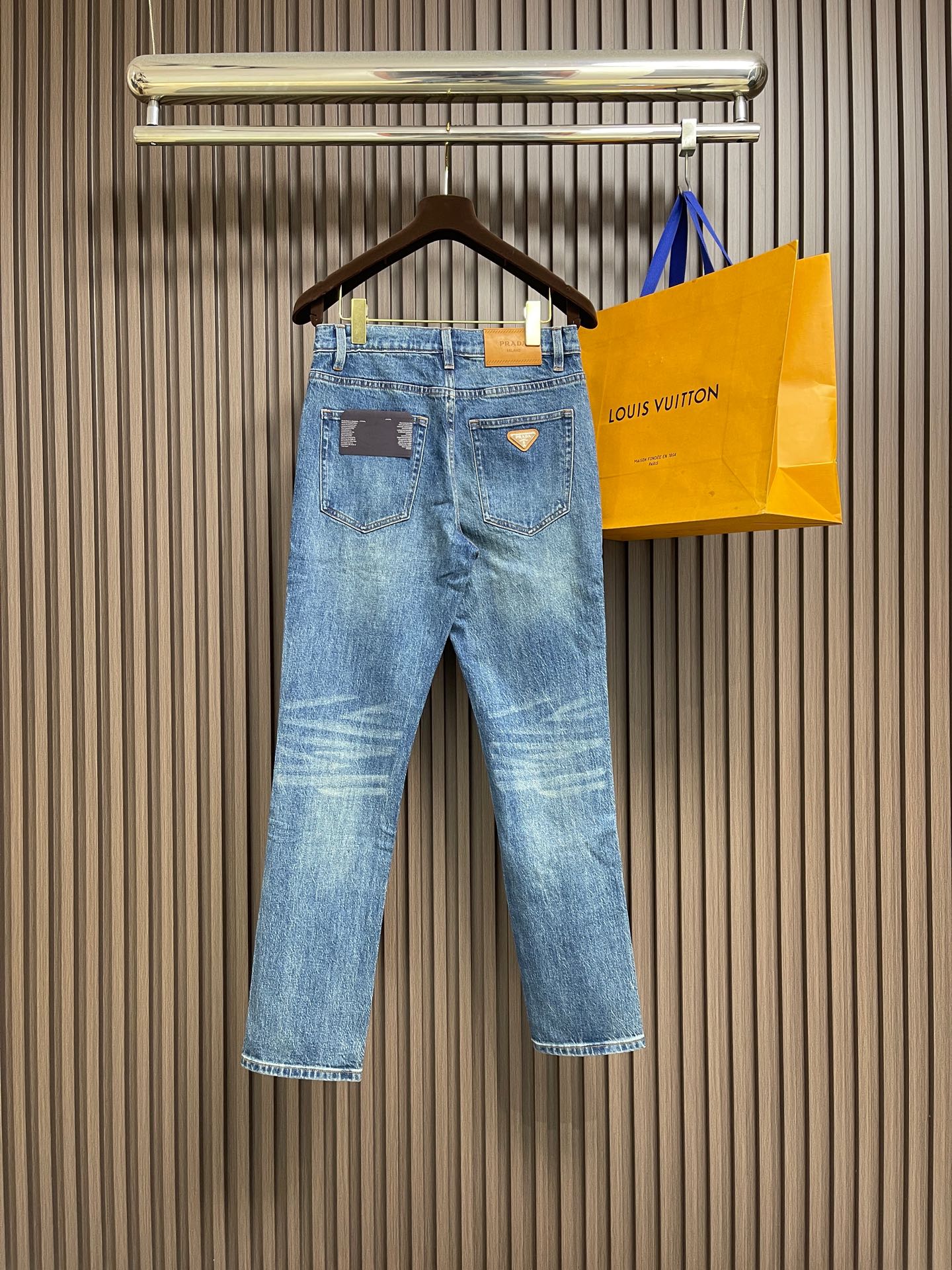 🛒🛒Prada 2026SS早春新款品牌标识牛仔裤 原版定制复刻 客供五金辅料 原单品质 进口牛仔面料重