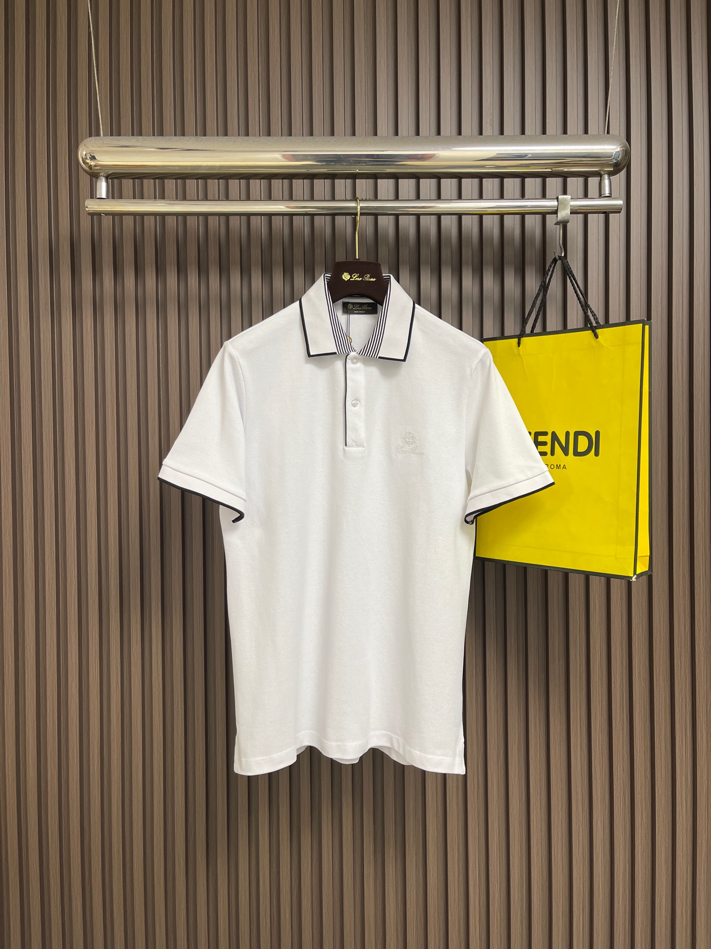 🛒🛒Loro piana LoroPiana 2026ss春夏老钱新贵推荐！商务通勤翻领半拉链短袖POL