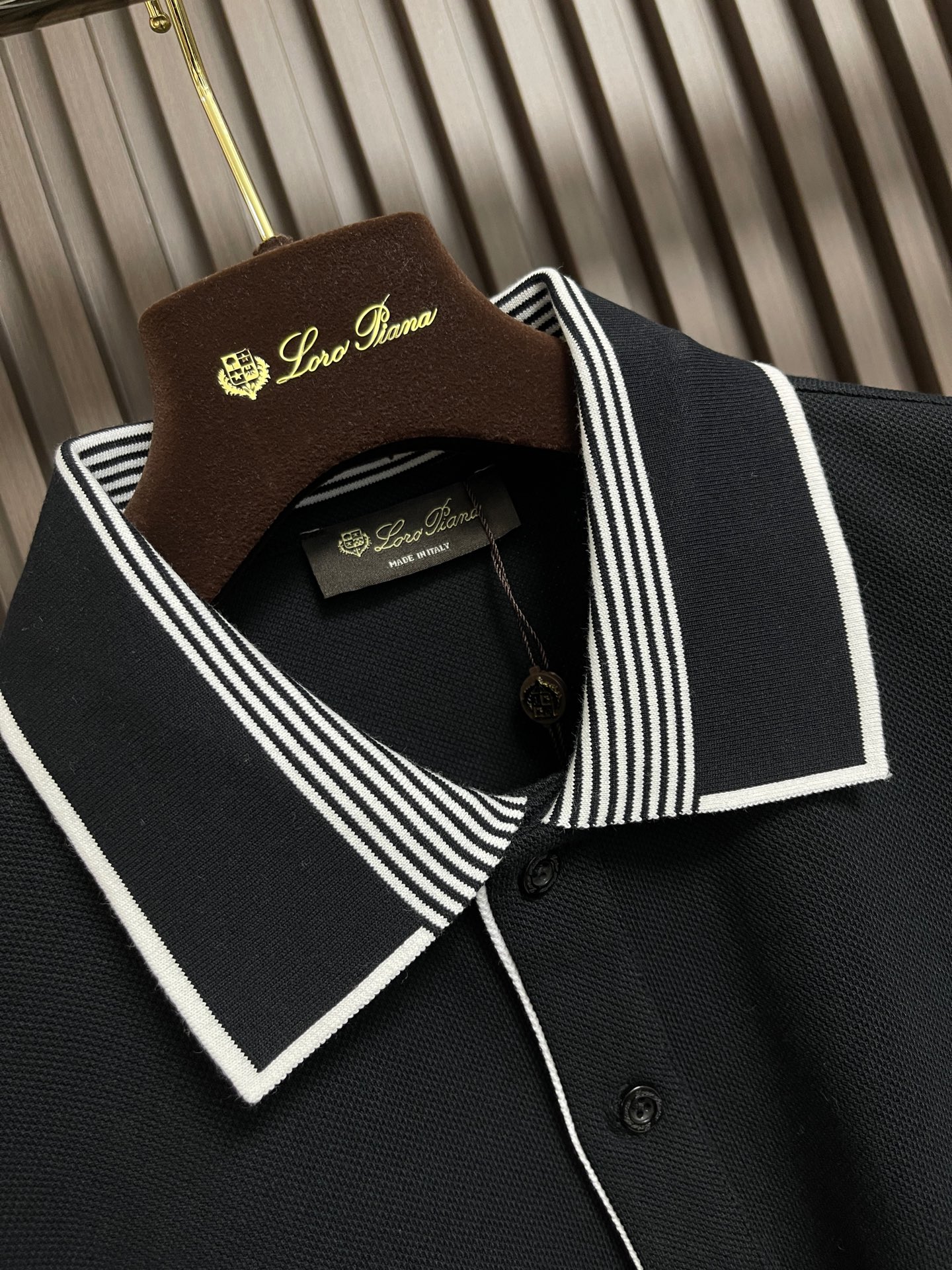 🛒🛒Loro piana LoroPiana 2026ss春夏老钱新贵推荐！商务通勤翻领半拉链短袖POL