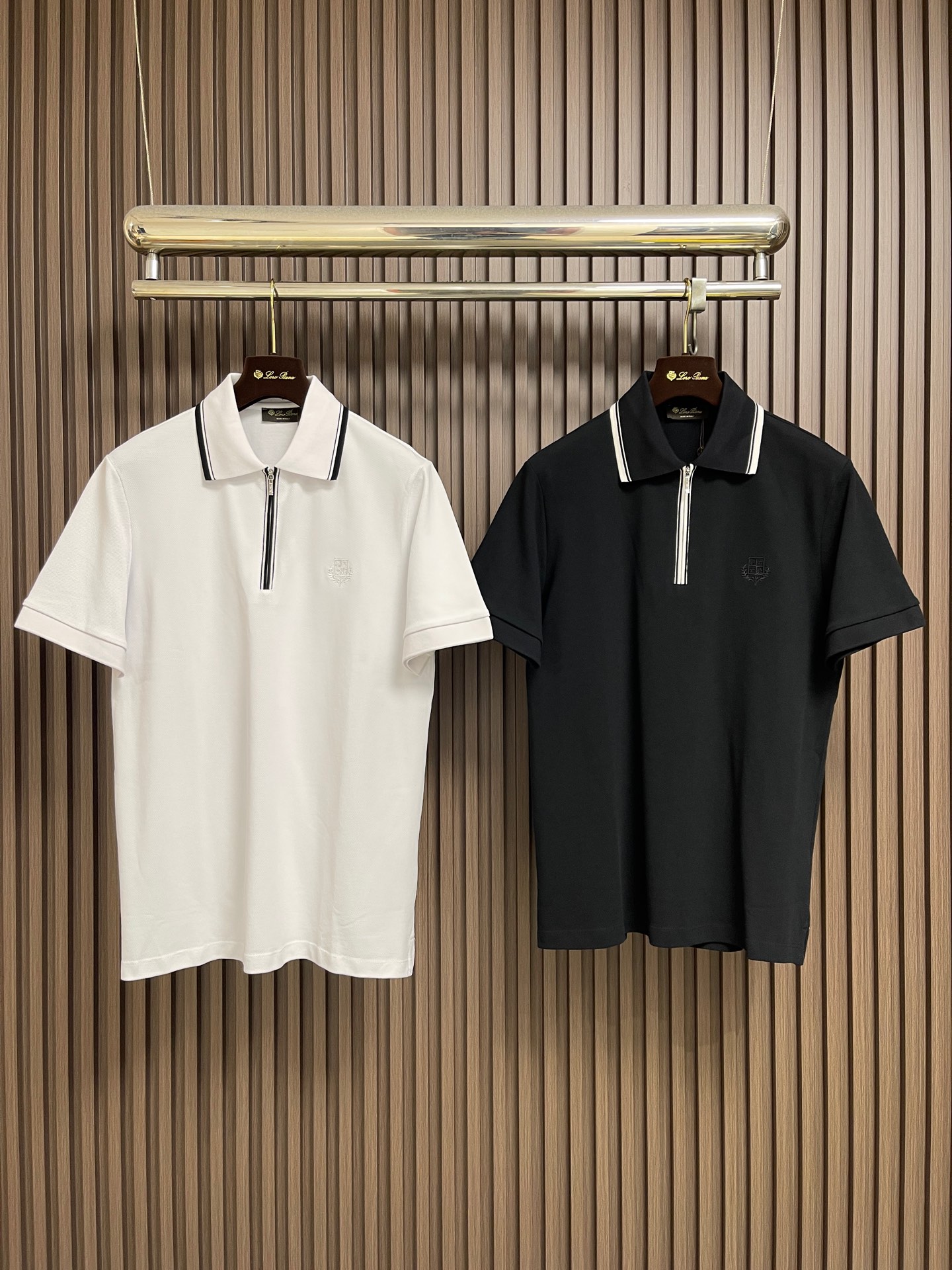 🛒🛒Loro piana LoroPiana 2026ss春夏老钱新贵推荐！商务通勤翻领半拉链短袖POL