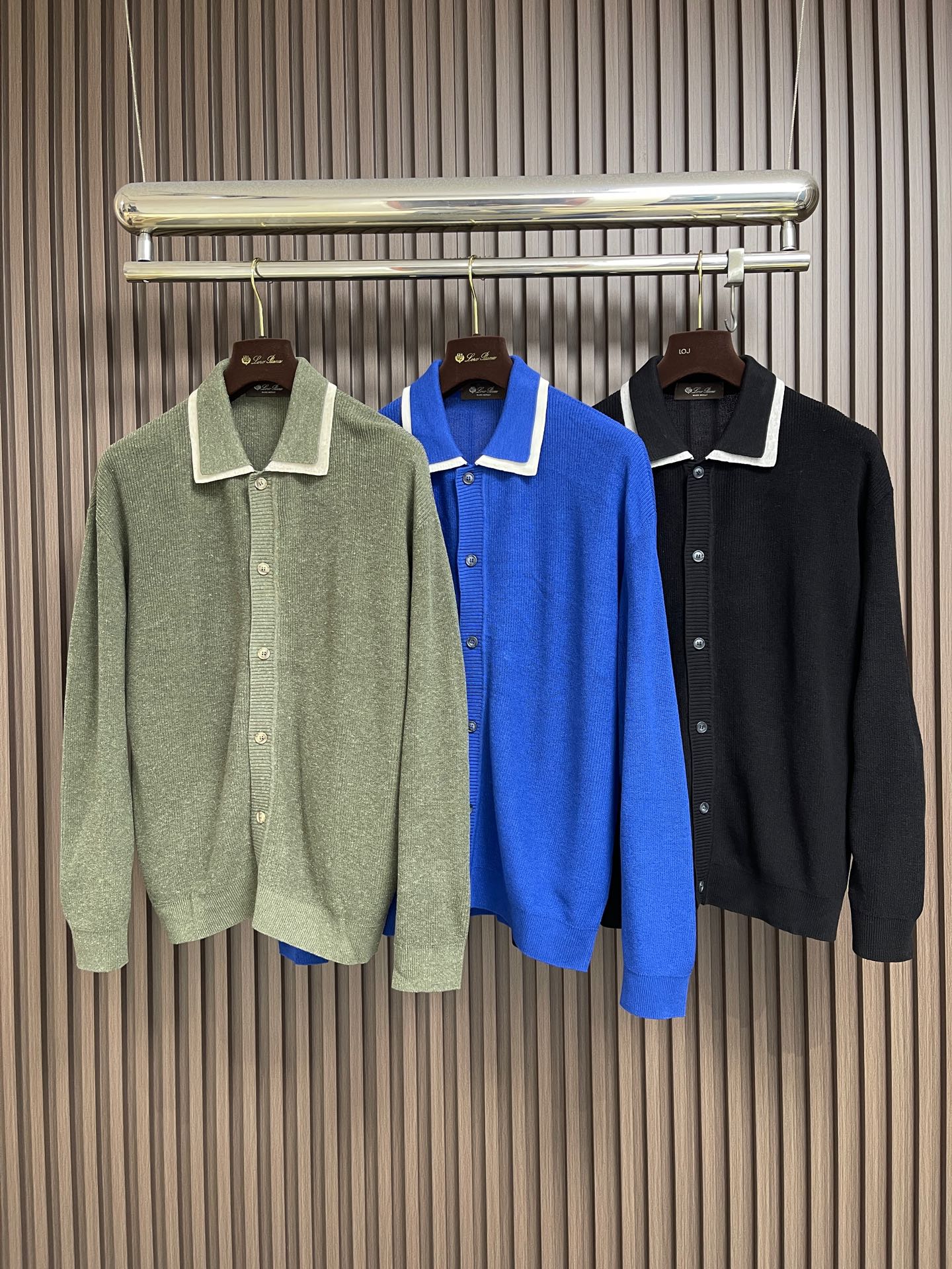 🛒🛒Loro piana LoroPiana  2026ss秋冬新品叠领针织毛衣外套，定制绵羊毛，桑蚕丝，棉，混纺，美式
