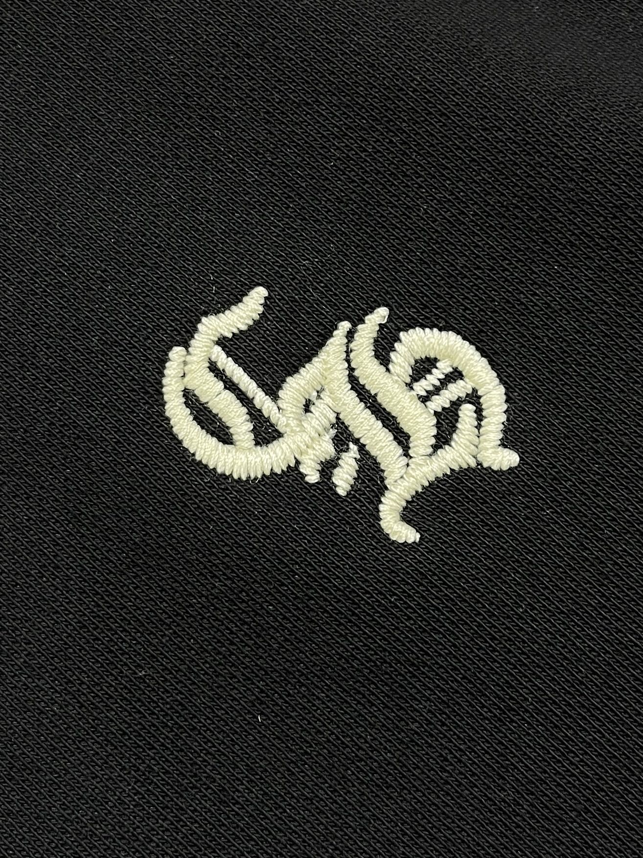 🛒🛒Chrome Hearts CH克罗心刺绣半拉链长袖外套，定制雾感云窗重磅棉感卫衣布 垂坠挺括 舒适贴肤 醇厚摩卡棕