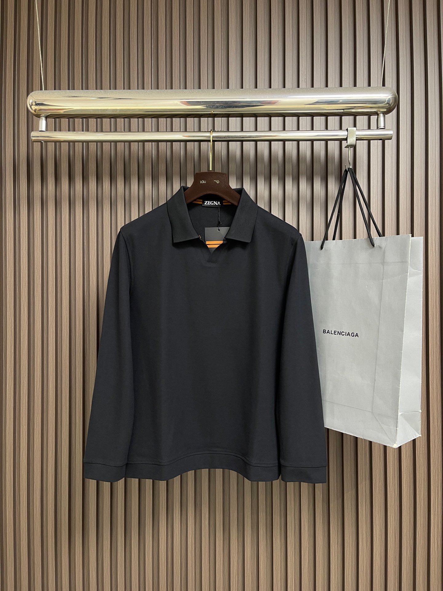 🛒🛒Zegna 2026ss秋冬新款翻领长袖Polo，衣橱必备的一款 看似简单 领口大小宽窄 考验师傅功底 来来回回打了