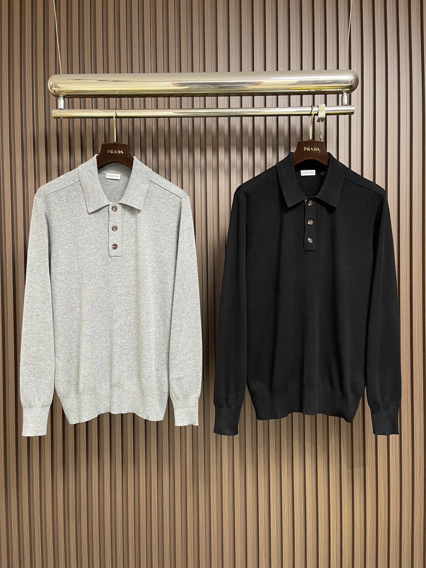 🛒🛒Burberry 长袖针织衫Polo，袖口、下摆与衣身采用一体织成工艺，无需拼接缝份，整体线条连贯流畅；减少多余接缝