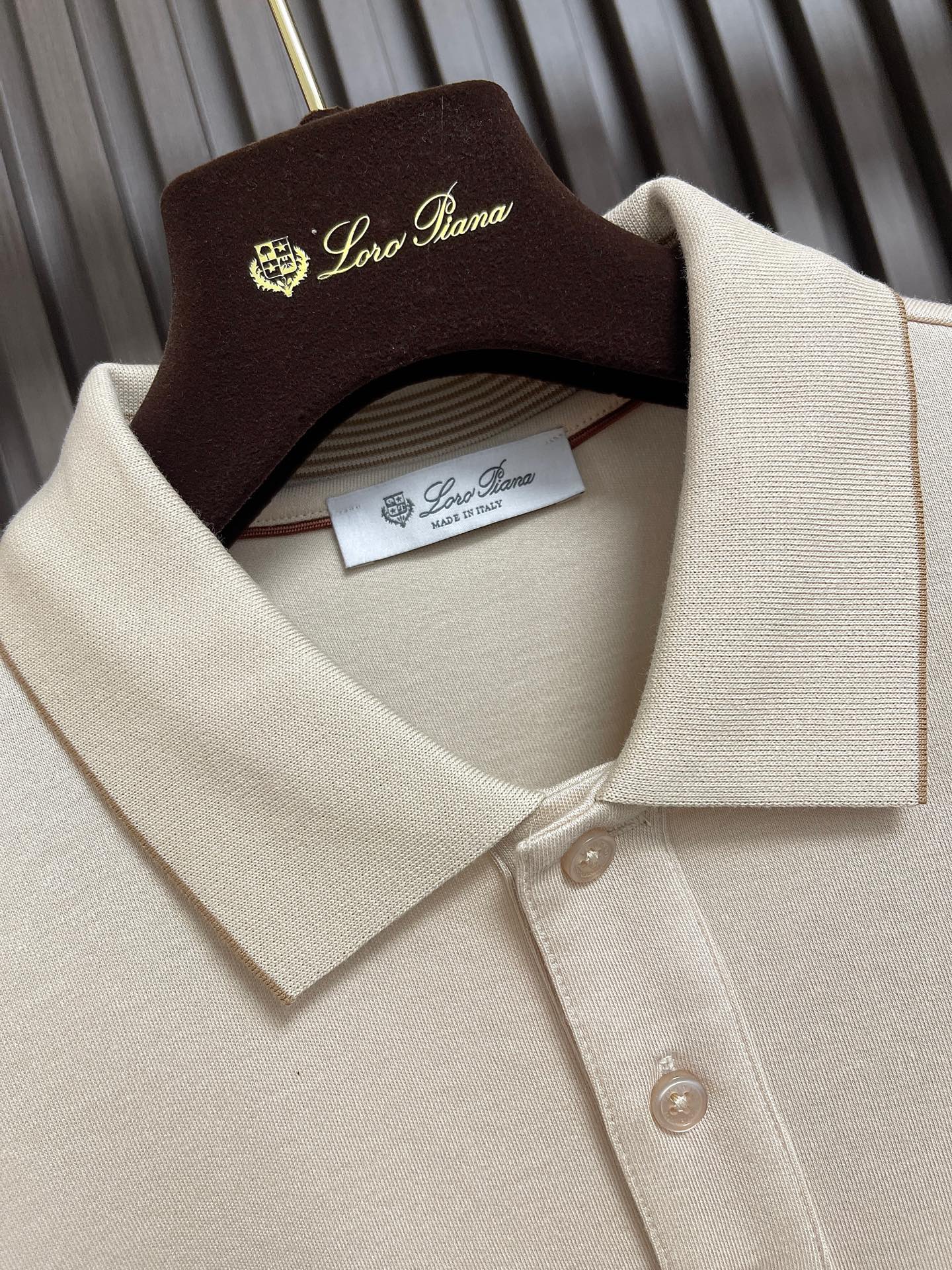 🛒🛒Loro Piana LoroPiana  2026SS早秋新款Polo领长袖T恤，顶级原版面料，质感细腻 超柔软亲