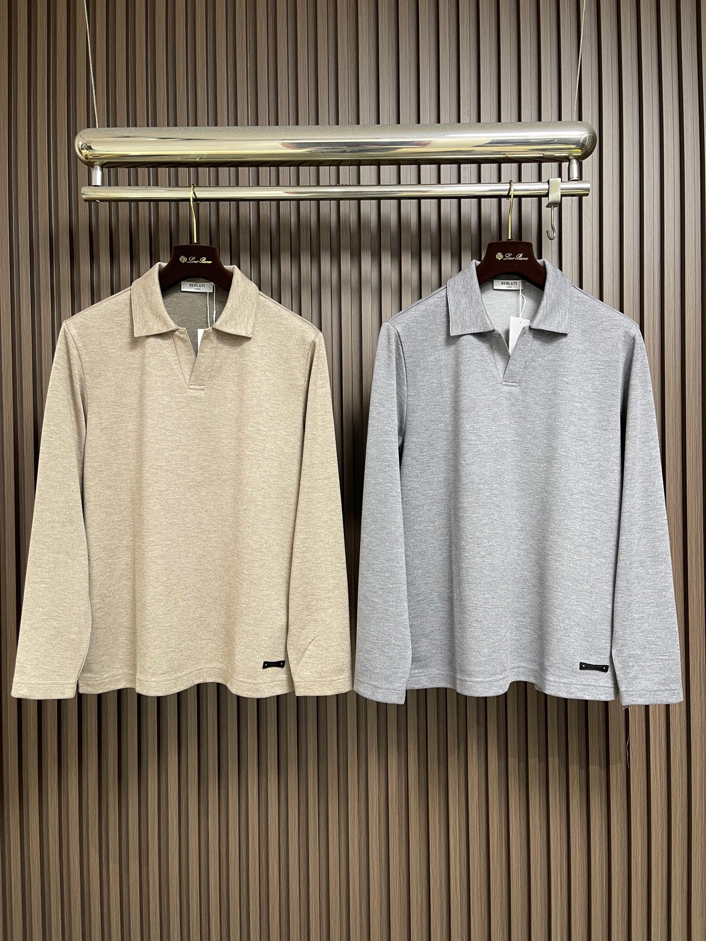 🛒🛒Berluti 布鲁提 2026SS夏季长袖圆领Polo,胸前简约logo设计,简约大气时尚百搭,手感舒适 透气有型 🛒🛒Berluti 布鲁提 2026SS夏季长袖圆领Polo,胸前简约logo设计,简约大气时尚百搭,手感舒适 透气有型