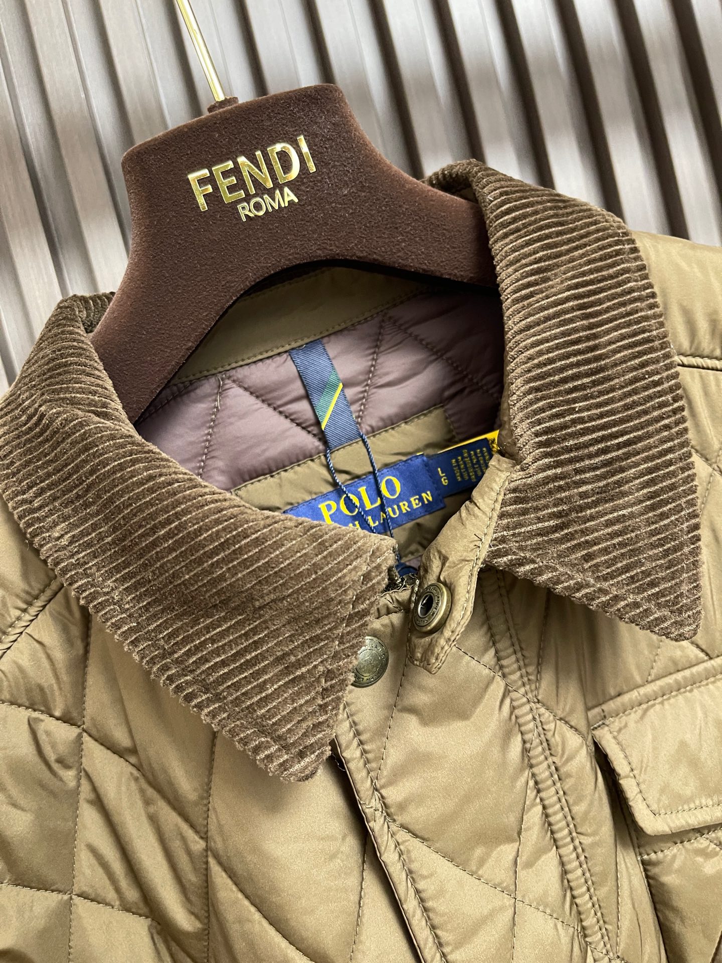 🛒🛒Ralph Lauren 拉夫劳伦菱格绗缝灯芯绒翻领猎装夹克外套，拉夫菱形春秋装冬装经典美式猎装版型，菱形格锁棉工艺